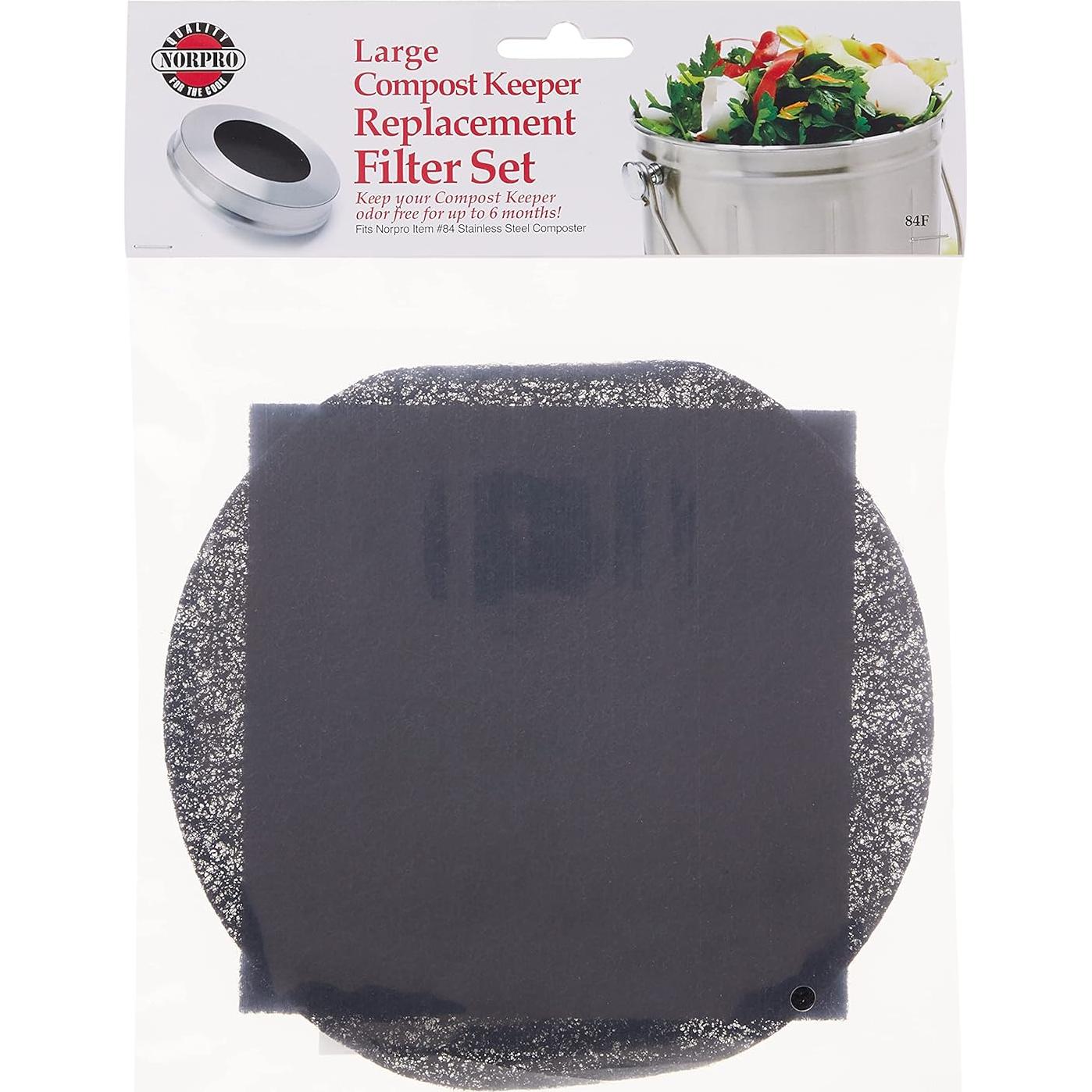 Filtros de Reemplazo Norpro para Compostador Acero Inoxidable 2 Piezas