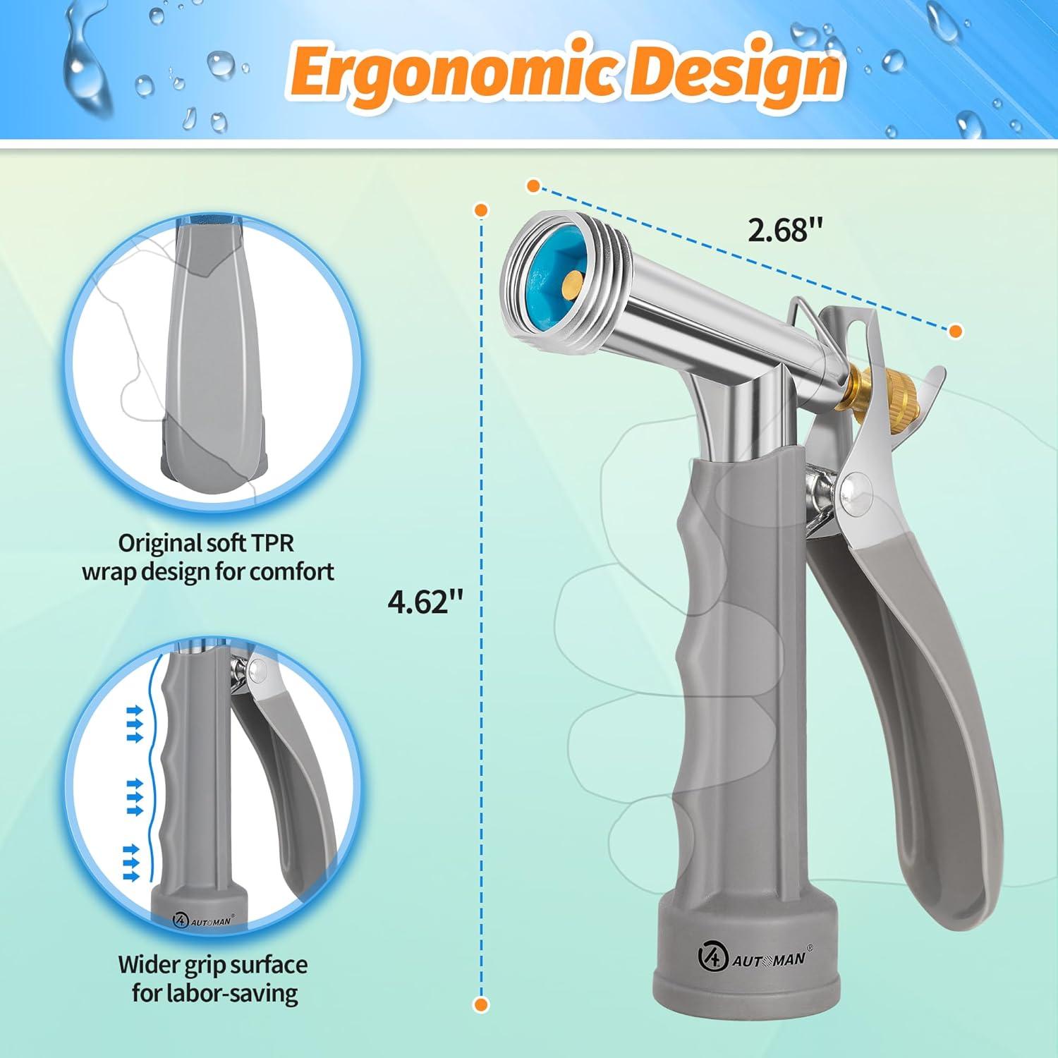 Boquilla de Manguera de Jardín AUTOMAN 2 Paquete Ajustable