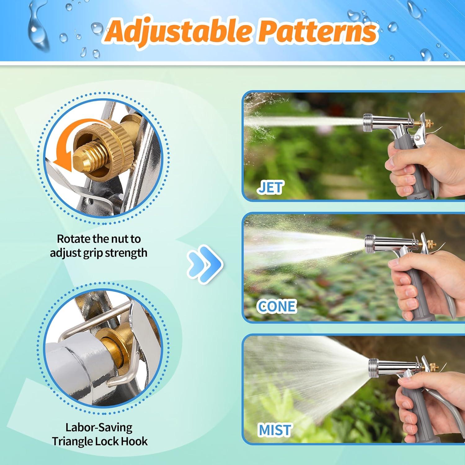 Boquilla de Manguera de Jardín AUTOMAN 2 Paquete Ajustable