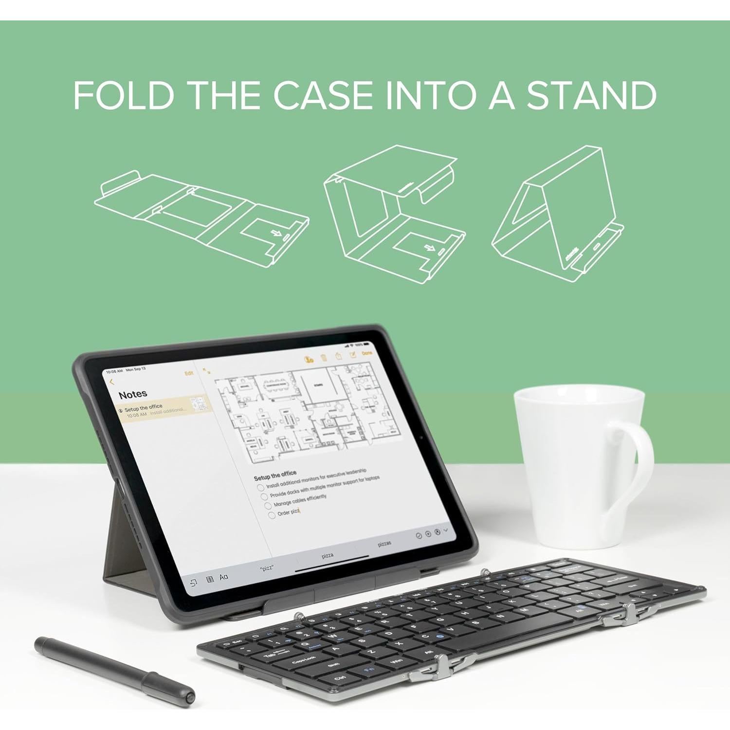 Teclado Bluetooth Plegable Plugable BT-KEY3XL Inalámbrico