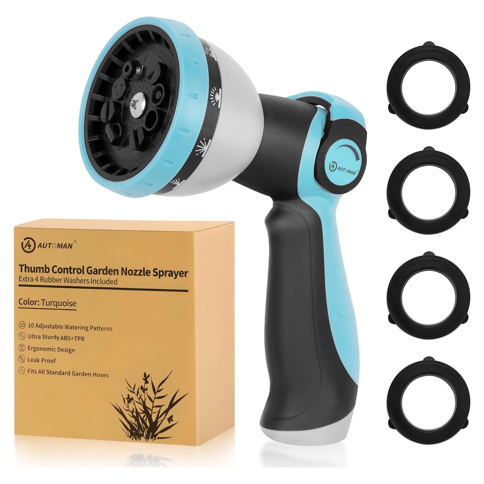 Boquilla de Manguera AUTOMAN - 10 Patrones, Metal, 0.23 kg