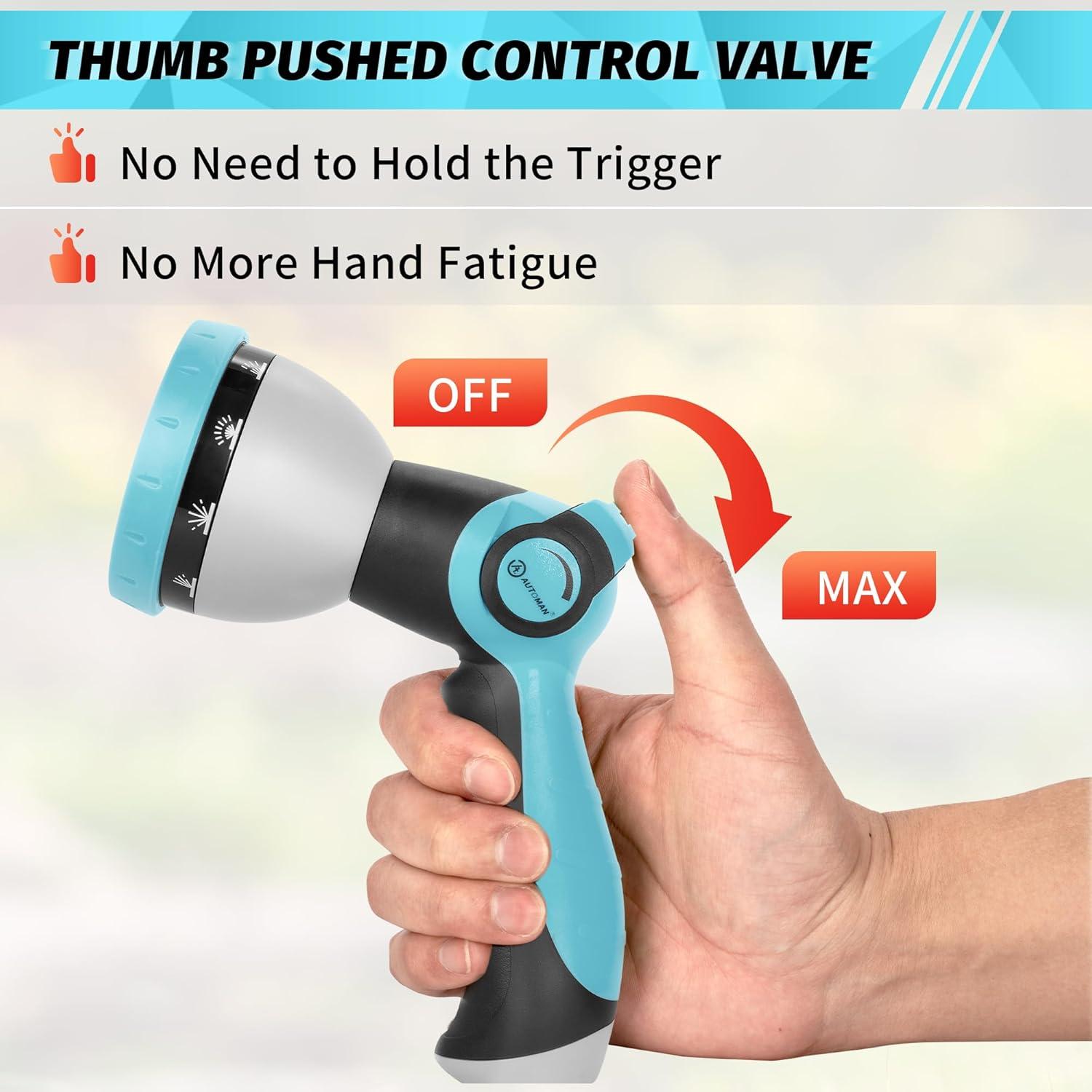 Boquilla de Manguera AUTOMAN - 10 Patrones, Metal, 0.23 kg