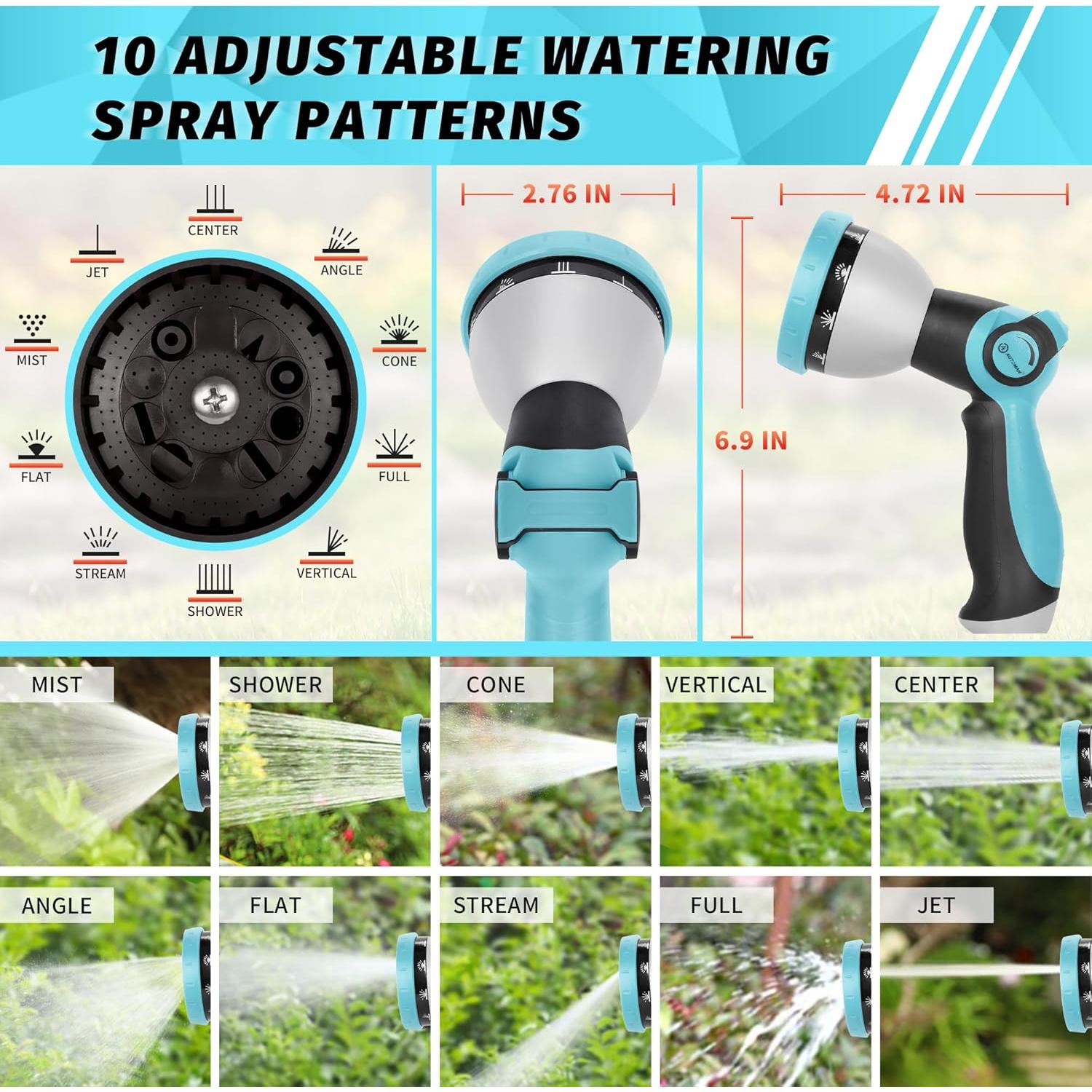 Boquilla de Manguera AUTOMAN - 10 Patrones, Metal, 0.23 kg