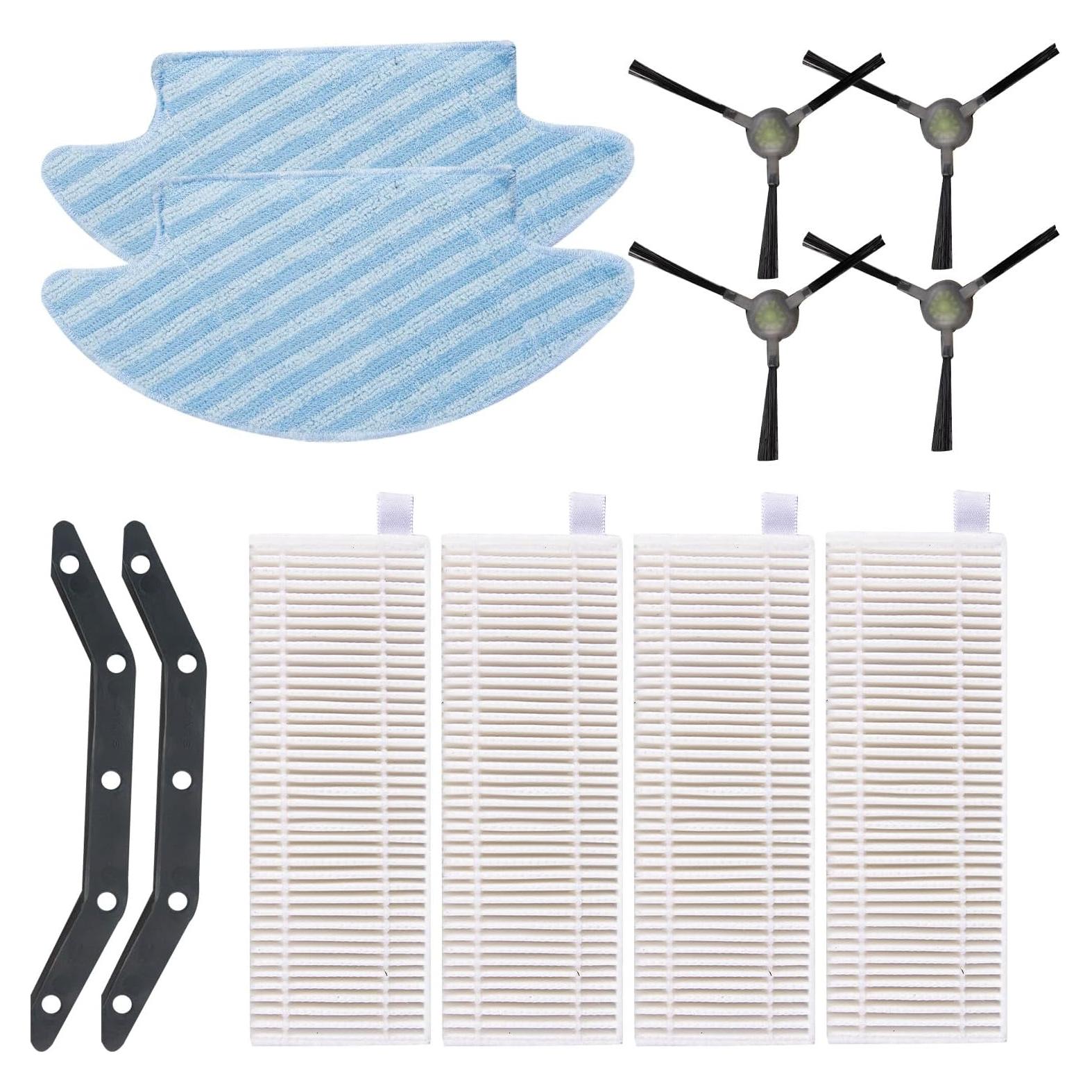 Accesorios para Aspiradora Robot Bagotte BG550 Pro - 4 Cepillos, 4 Filtros, 2 Mopas