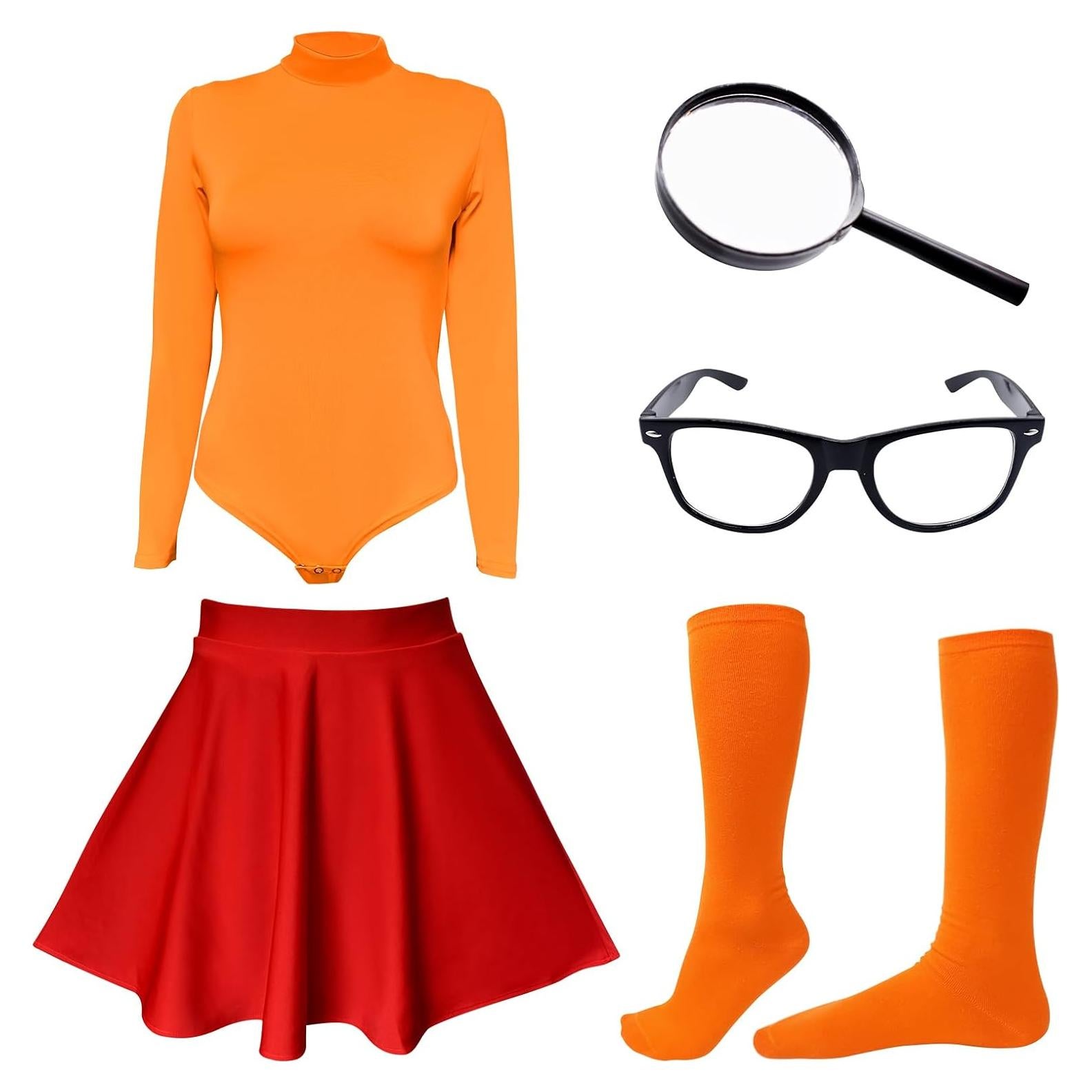 Disfraz de Halloween ATAMET para Mujeres Body Sexy y Falda