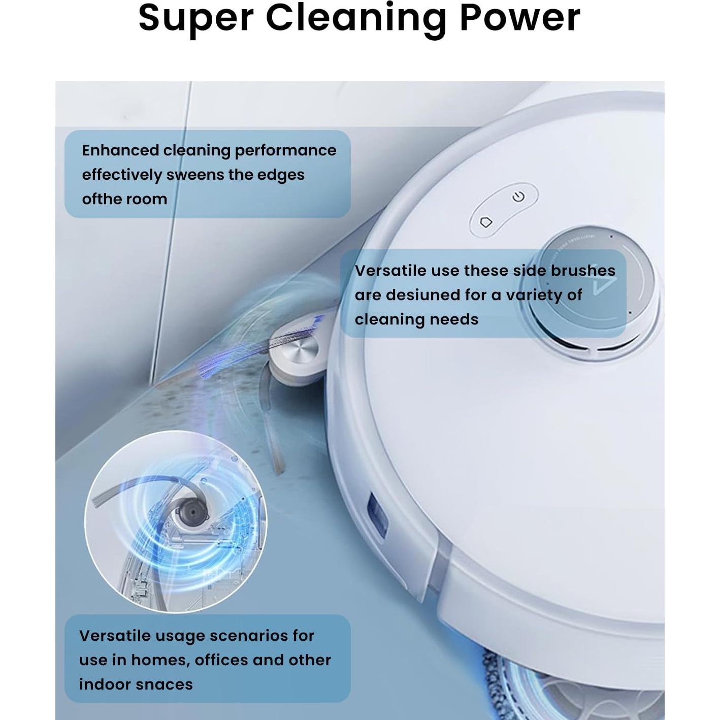 Paquete de 5 cepillos laterales Rrochio para Roborock y Qrevo