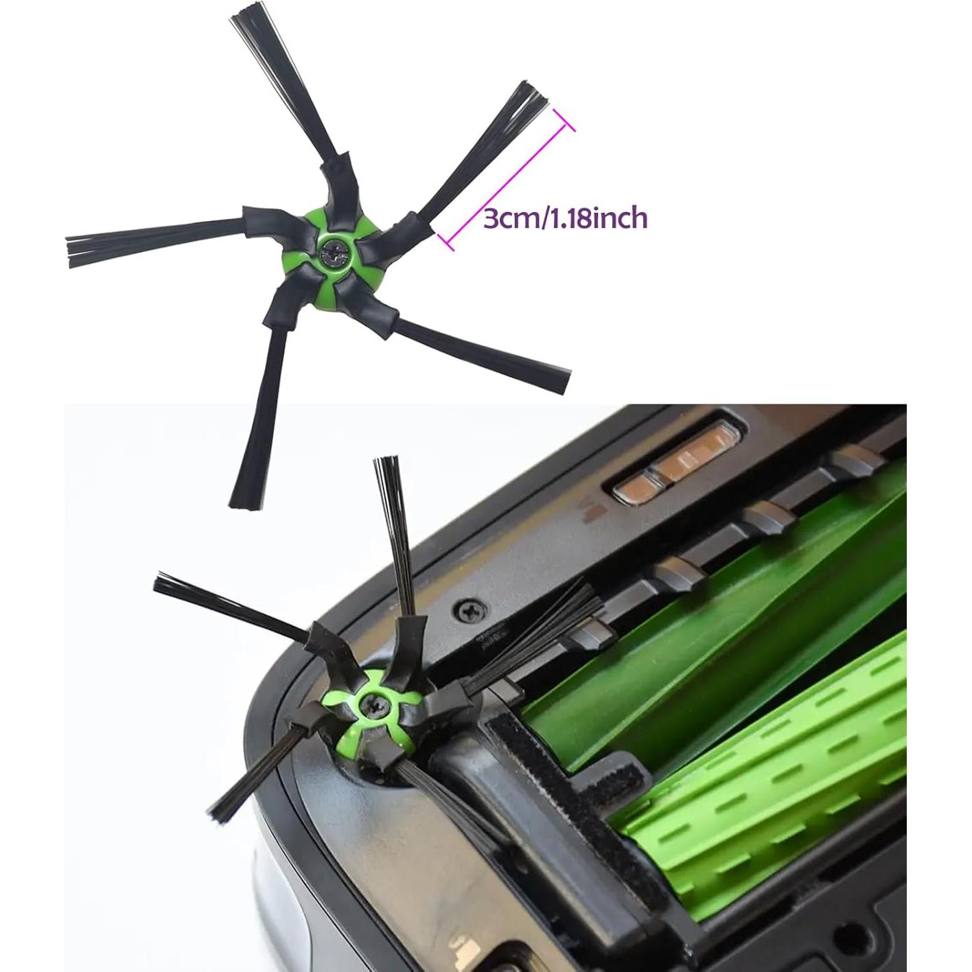 Paquete de 6 Cepillos Laterales Fuyoda para Roomba S9