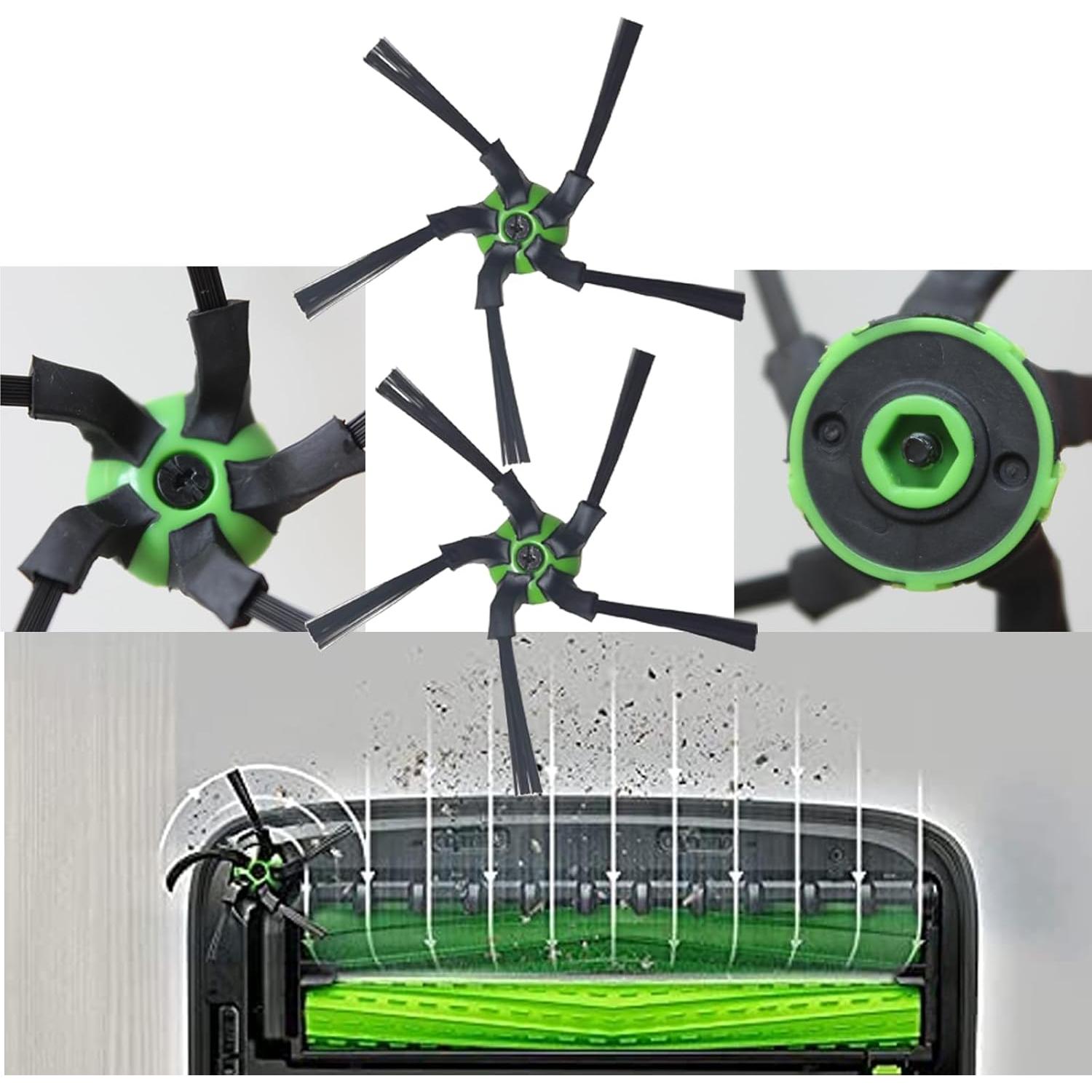 Paquete de 6 Cepillos Laterales Fuyoda para Roomba S9