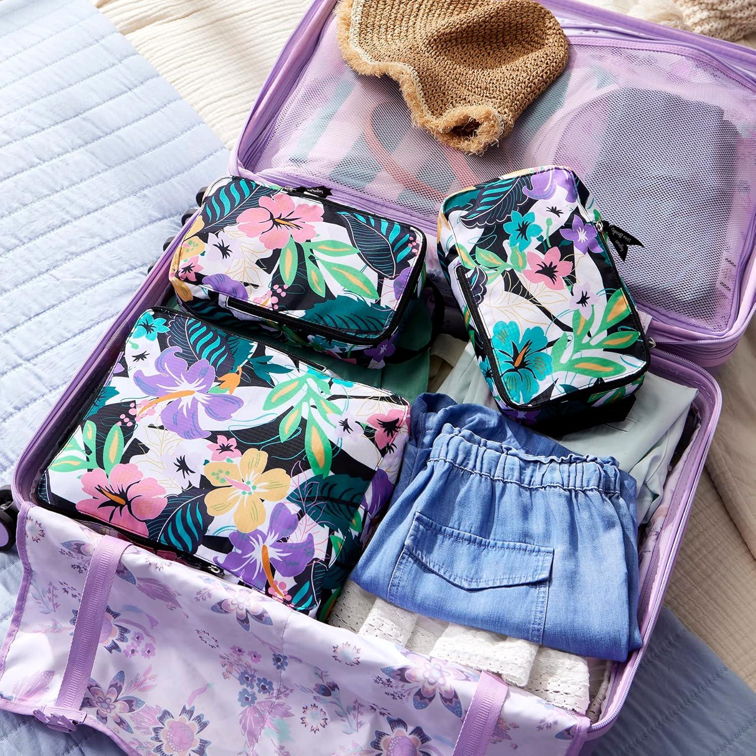 Conjunto de Cubos de Empaque Vera Bradley 3 Piezas Ditsy Botánico