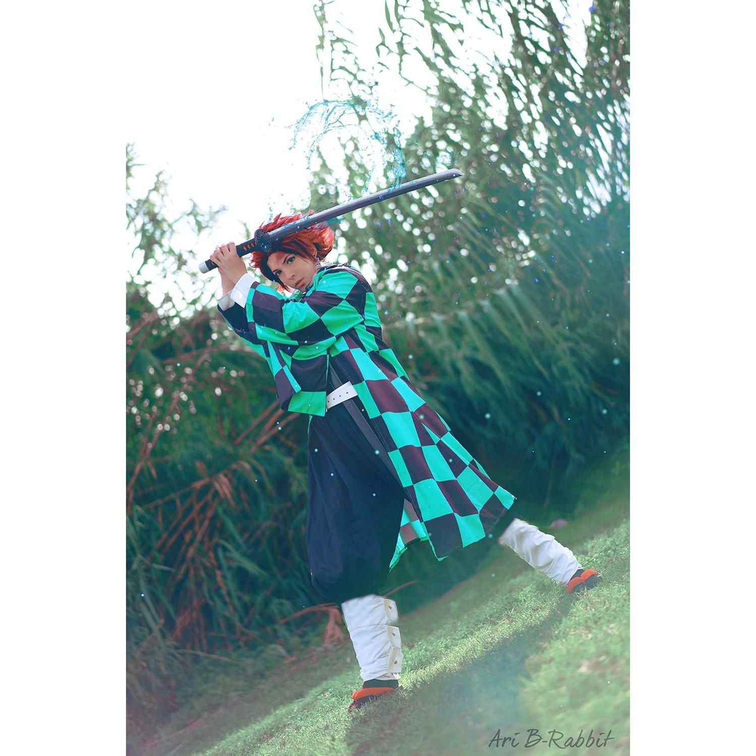 Disfraz Cosplay CR ROLECOS Tanjirou Kimono Verde Grande