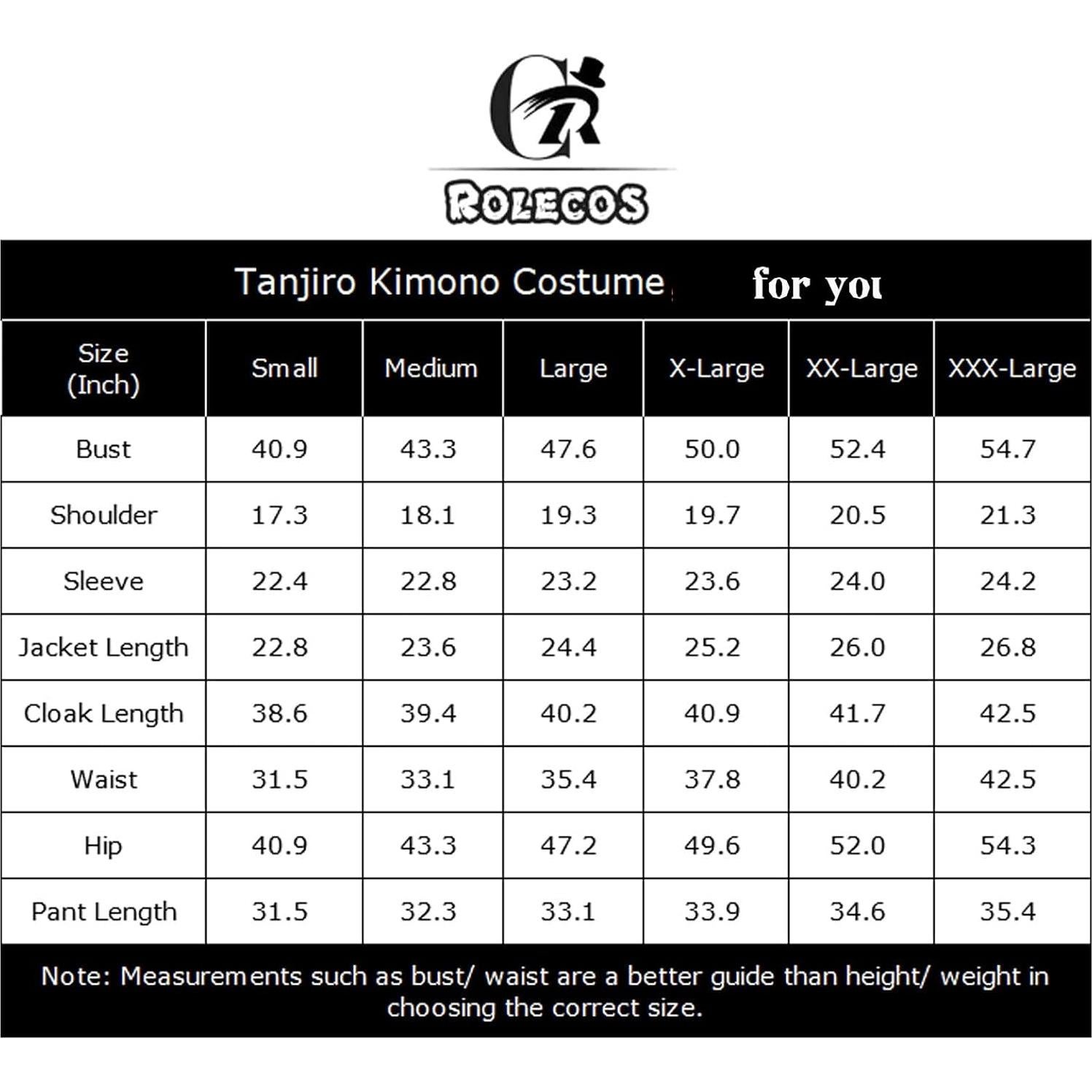 Disfraz Cosplay CR ROLECOS Tanjirou Kimono Verde Grande