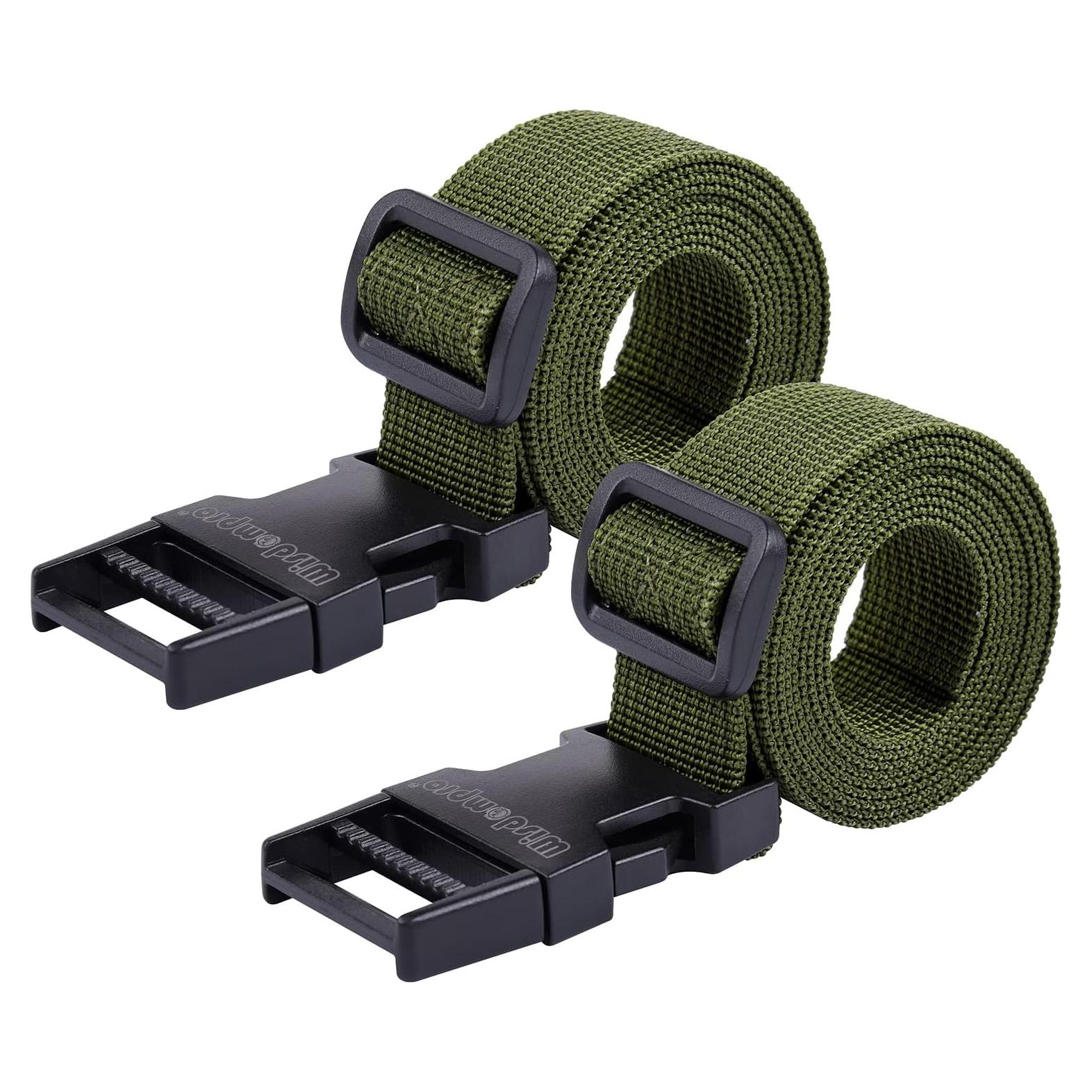 Correa de Equipaje Wisdompro 2 Unidades 1.2m Nylon Verde Militar