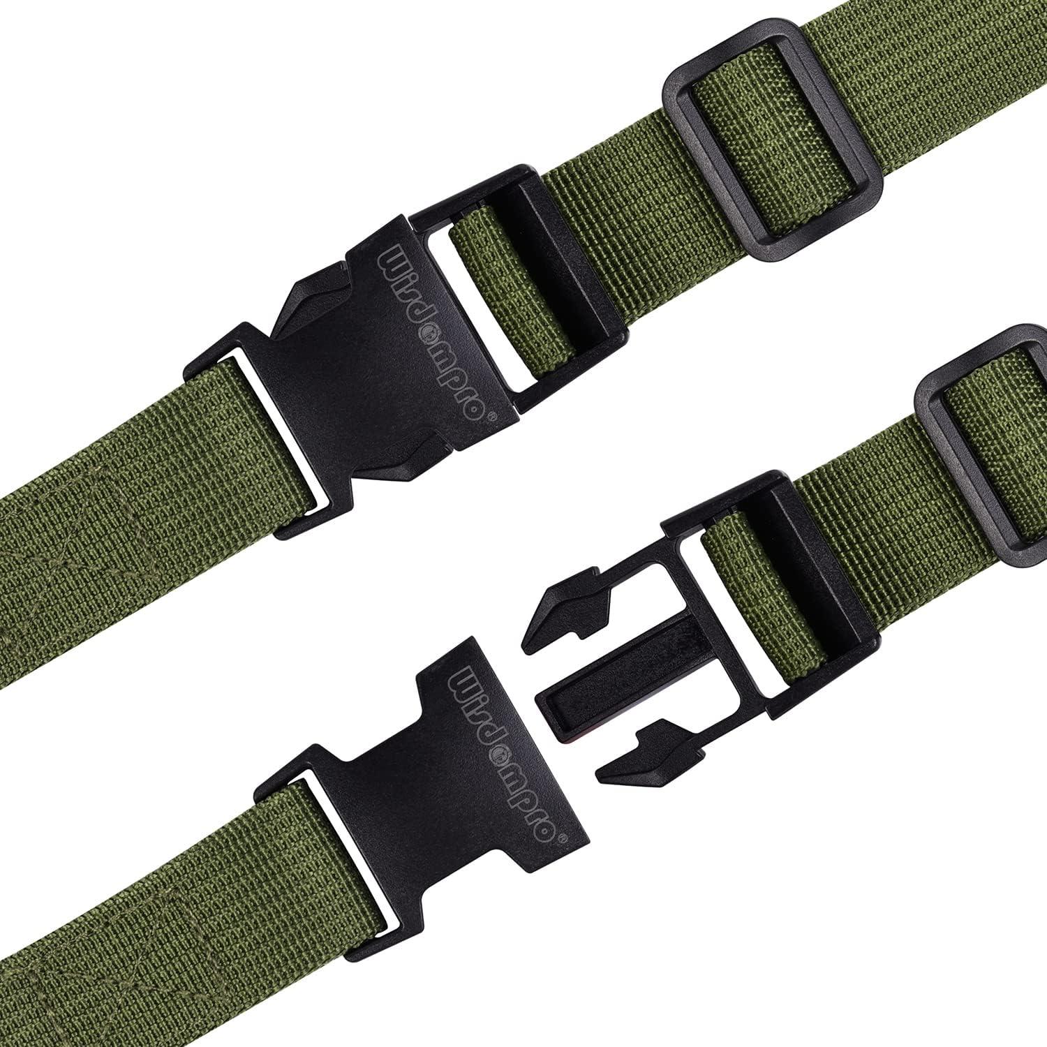 Correa de Equipaje Wisdompro 2 Unidades 1.2m Nylon Verde Militar