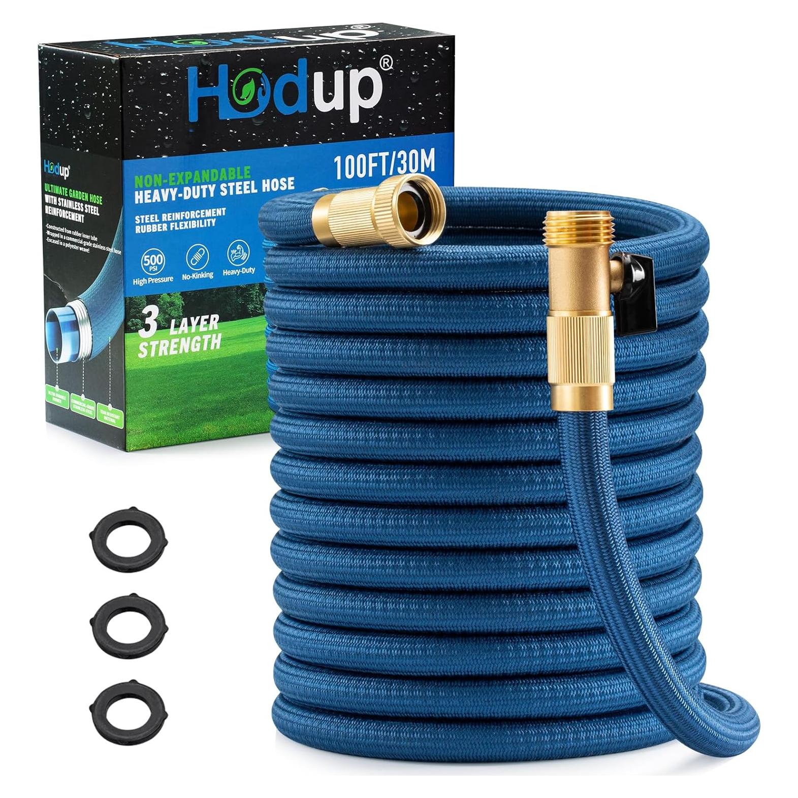 Manguera de Jardín HODUP 30,48 m Acero Inoxidable Azul