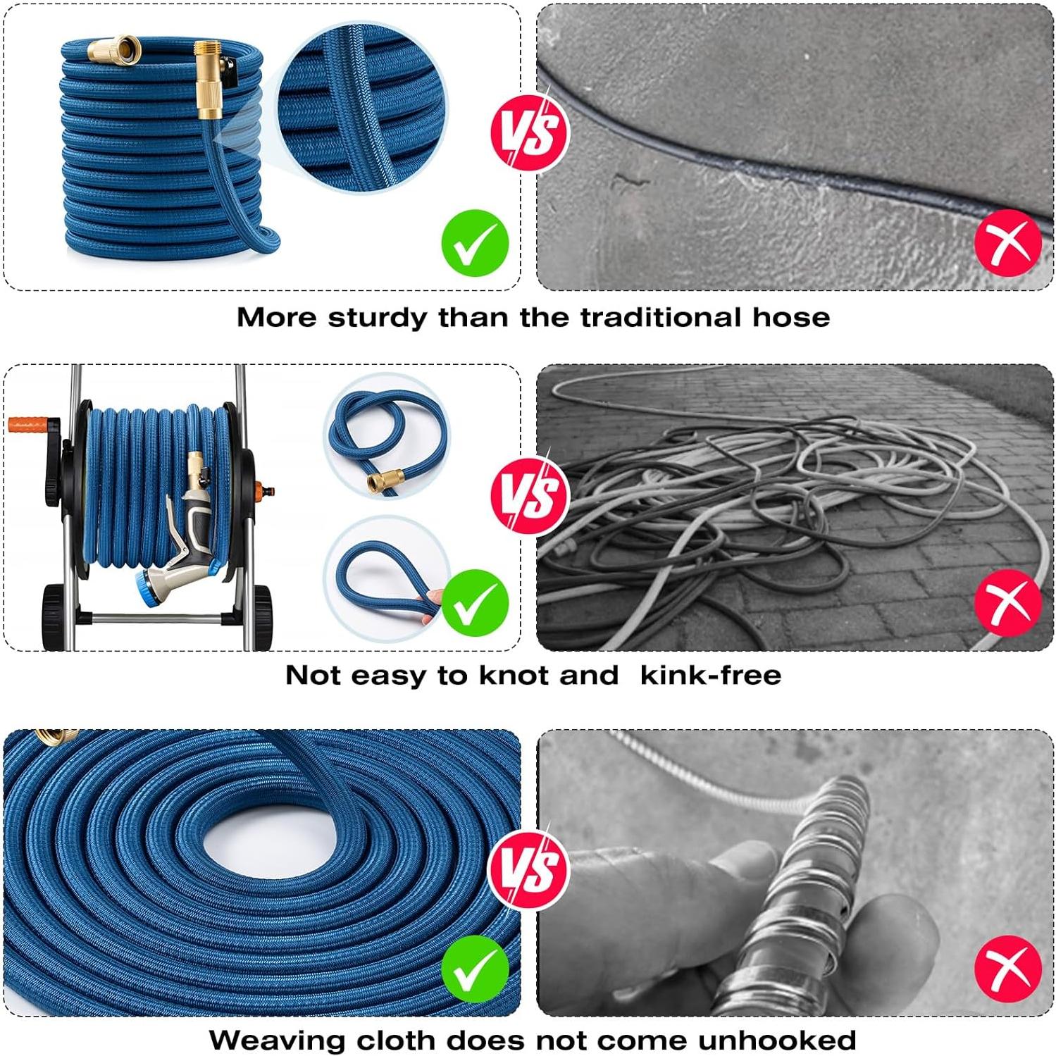 Manguera de Jardín HODUP 30,48 m Acero Inoxidable Azul