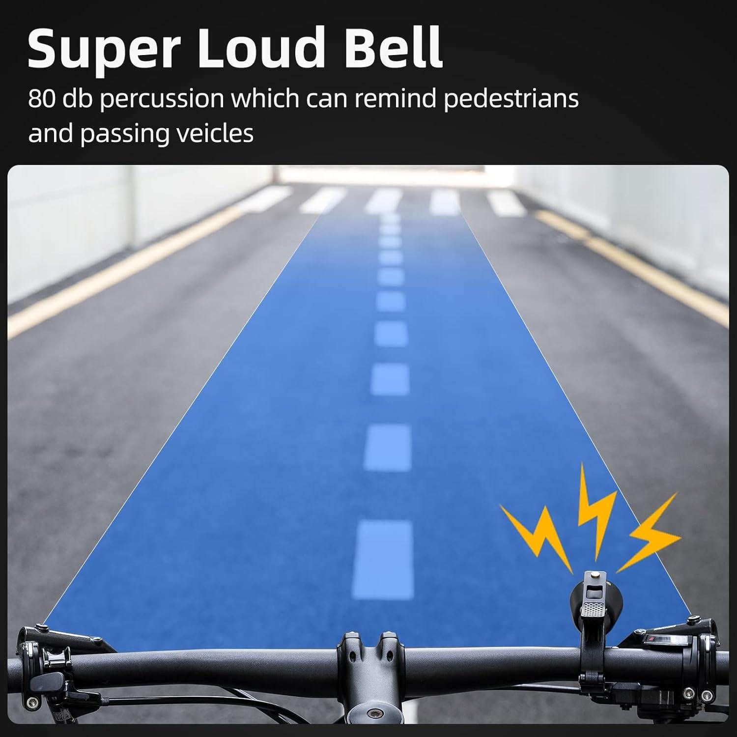 Campana de Bicicleta ROCKBROS Clásica Negra con Sonido Alto