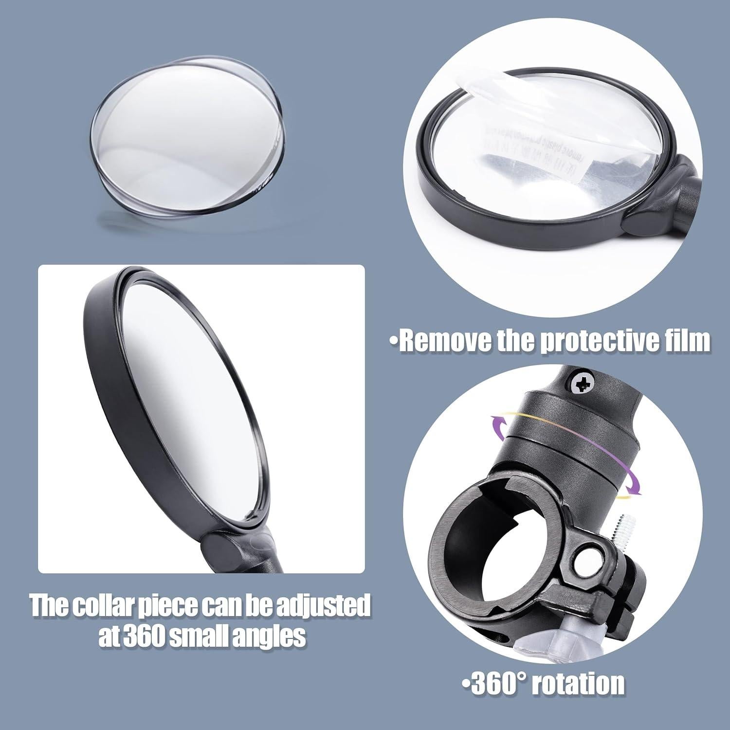 Espejos Retrovisores Ajustables Newlight66 para Bicicleta 2PC