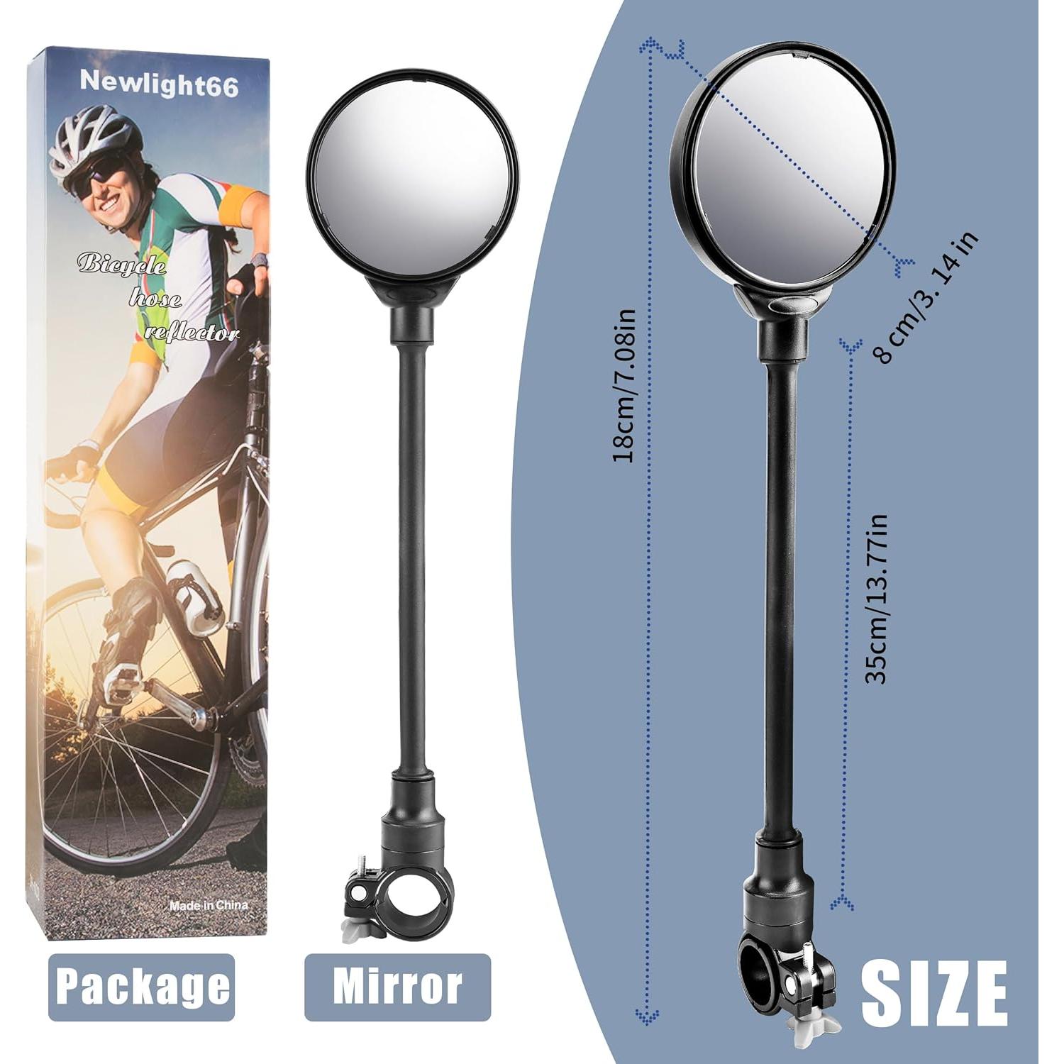 Espejos Retrovisores Ajustables Newlight66 para Bicicleta 2PC