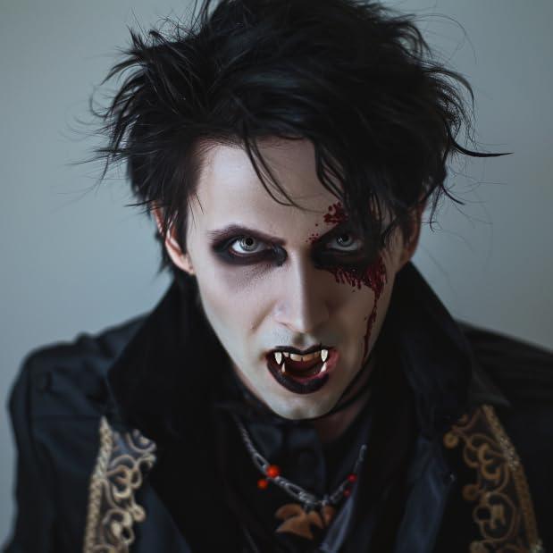 Colmillos de Vampiro COOLJOY 3 Tamaños Adhesivos Halloween