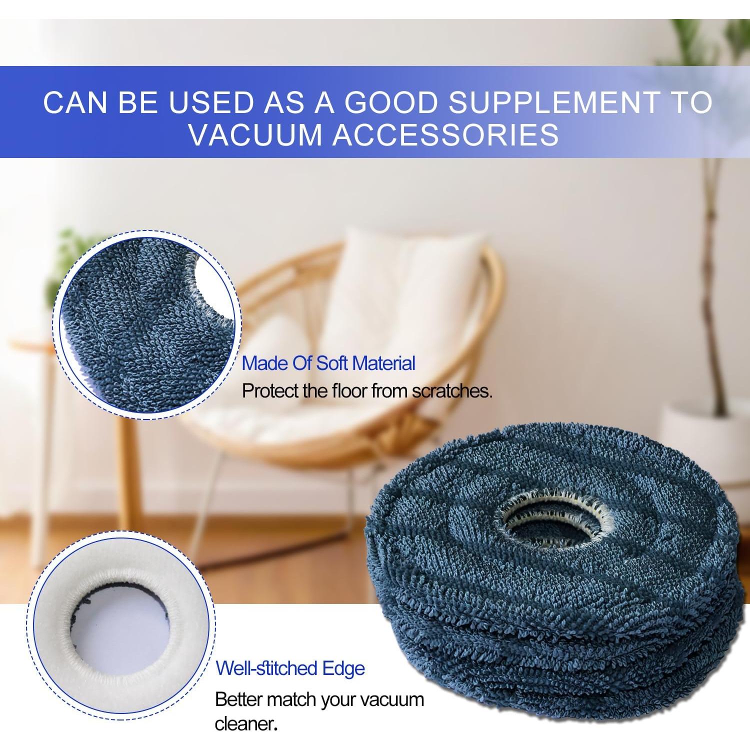 Almohadillas de Mopa Lavables Diteje 6 Piezas Compatible Eufy