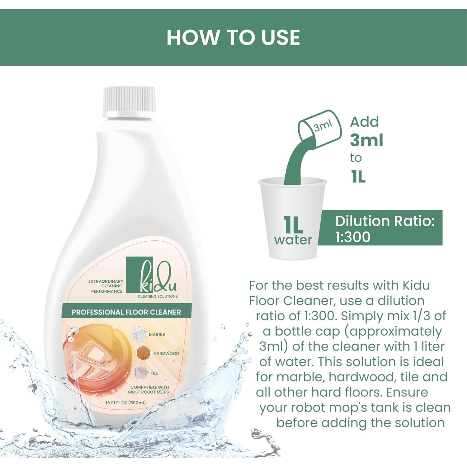 Limpiador de Suelos Multi-Superficie KIDU 2x500ml Ecológico