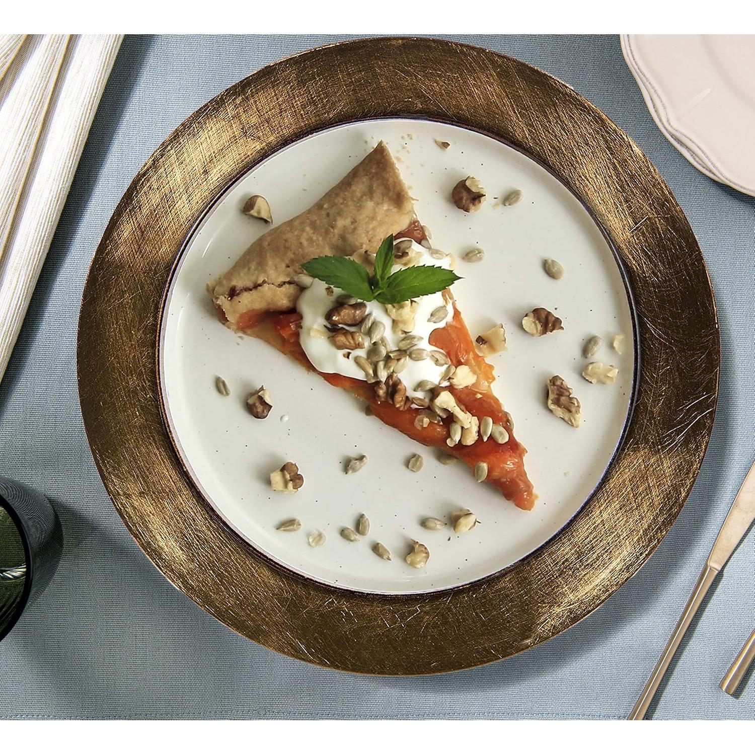 Plato Cargador Palais Dinnerware 33 cm Dorado Cepillado (Juego de 4)