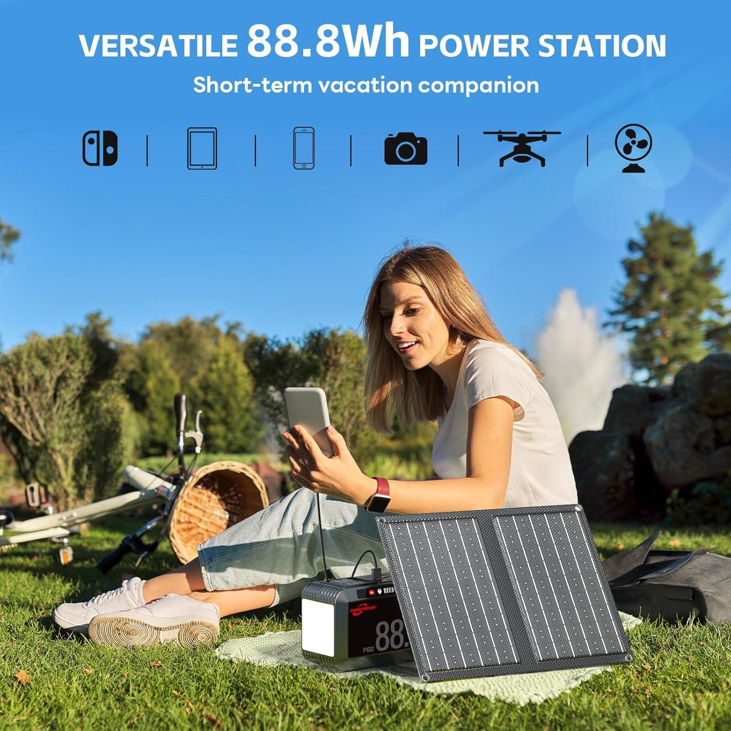 Generador Solar POWSTREAM 24000mAh 88.8Wh con Panel 21W