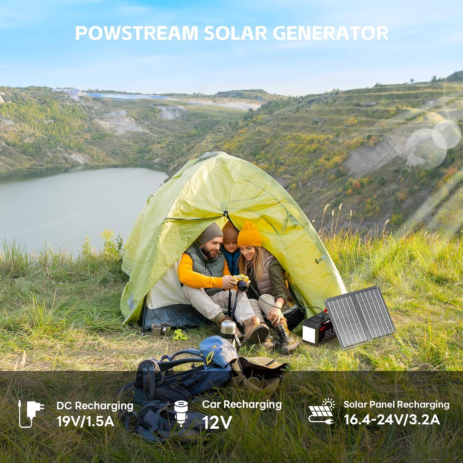 Generador Solar POWSTREAM 24000mAh 88.8Wh con Panel 21W