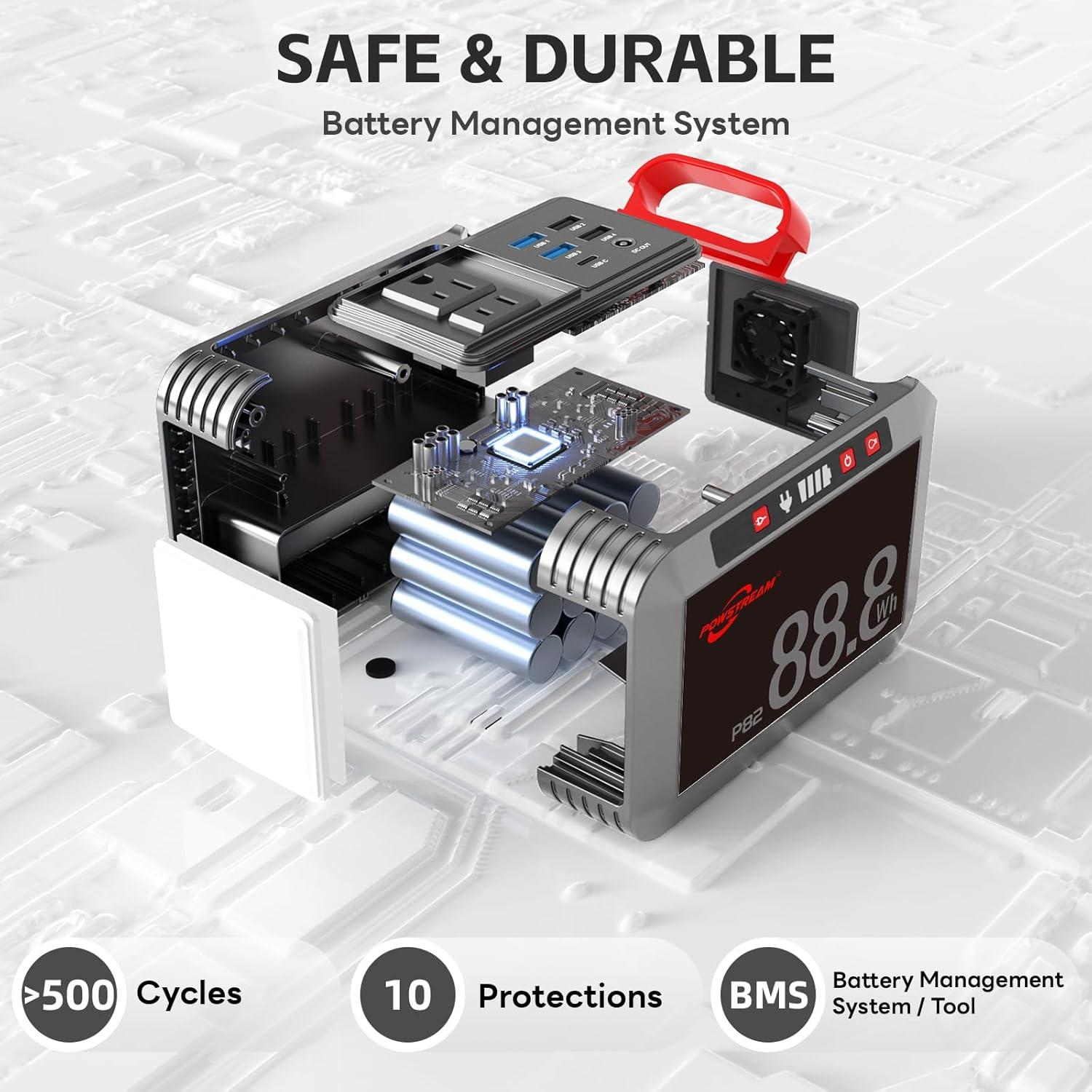 Generador Solar POWSTREAM 24000mAh 88.8Wh con Panel 21W