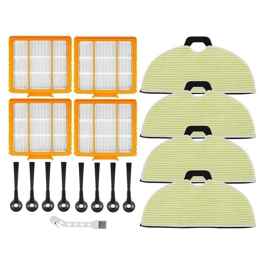 Kit de Reemplazo para Aspiradora Robot Shark YunZZ YZ006 - 4 Paños, 4 Filtros, 8 Cepillos