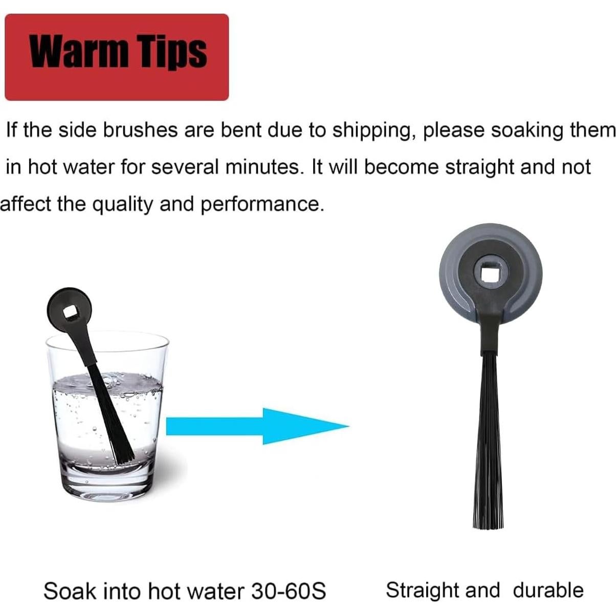 6 Piezas Repuesto Cepillos Laterales MEETOOT para Robot Shark