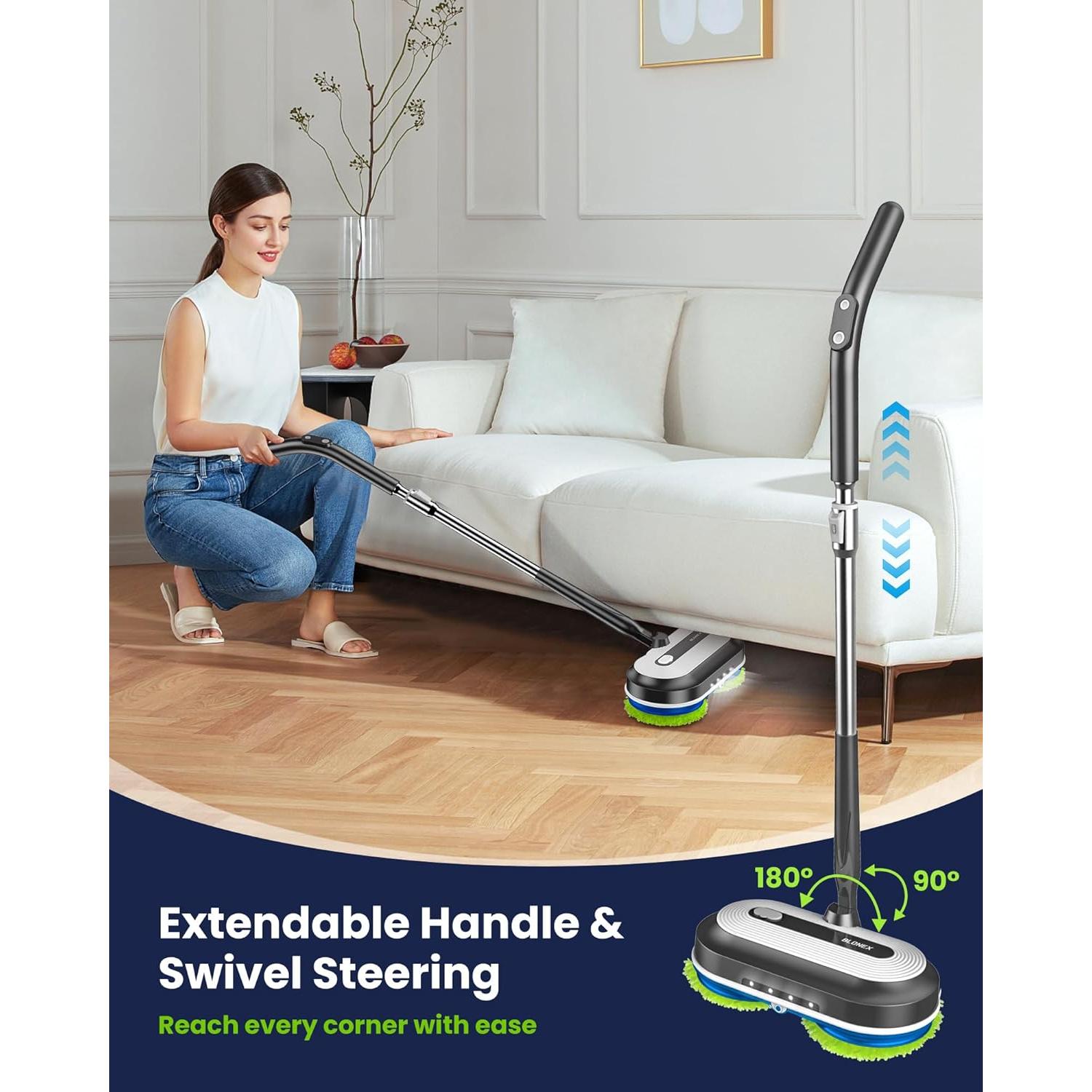 Mopa Eléctrica Inalámbrica BLONEX con Tanque 290ml y LED