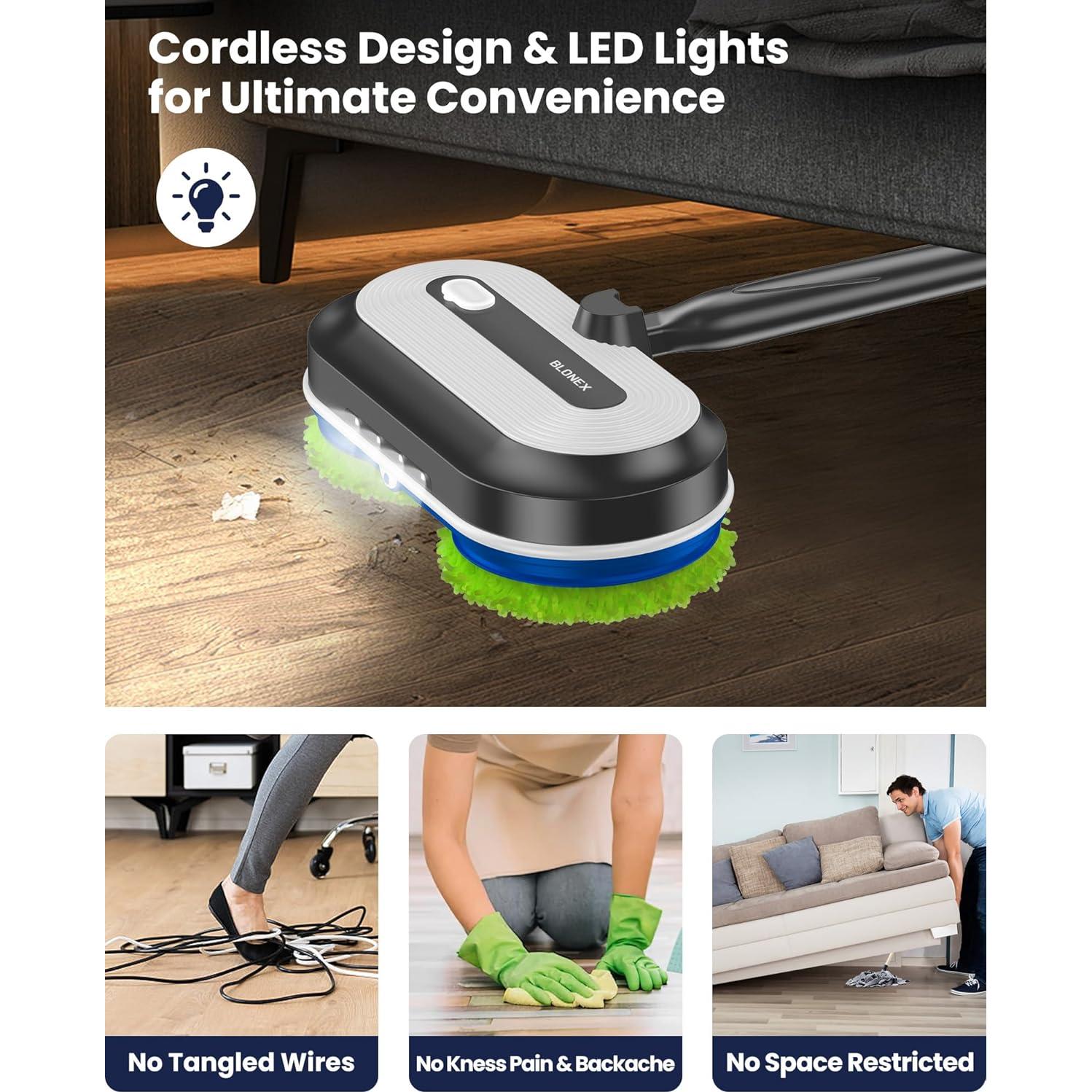 Mopa Eléctrica Inalámbrica BLONEX con Tanque 290ml y LED