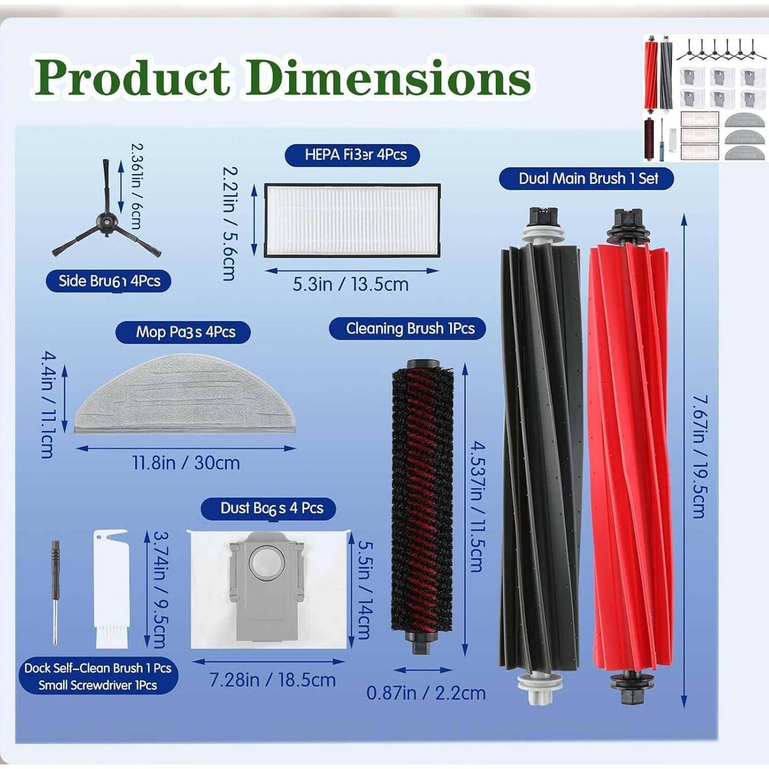 Accesorios para Aspiradora Robot Roborock S8 Pro Ultra DovLazm