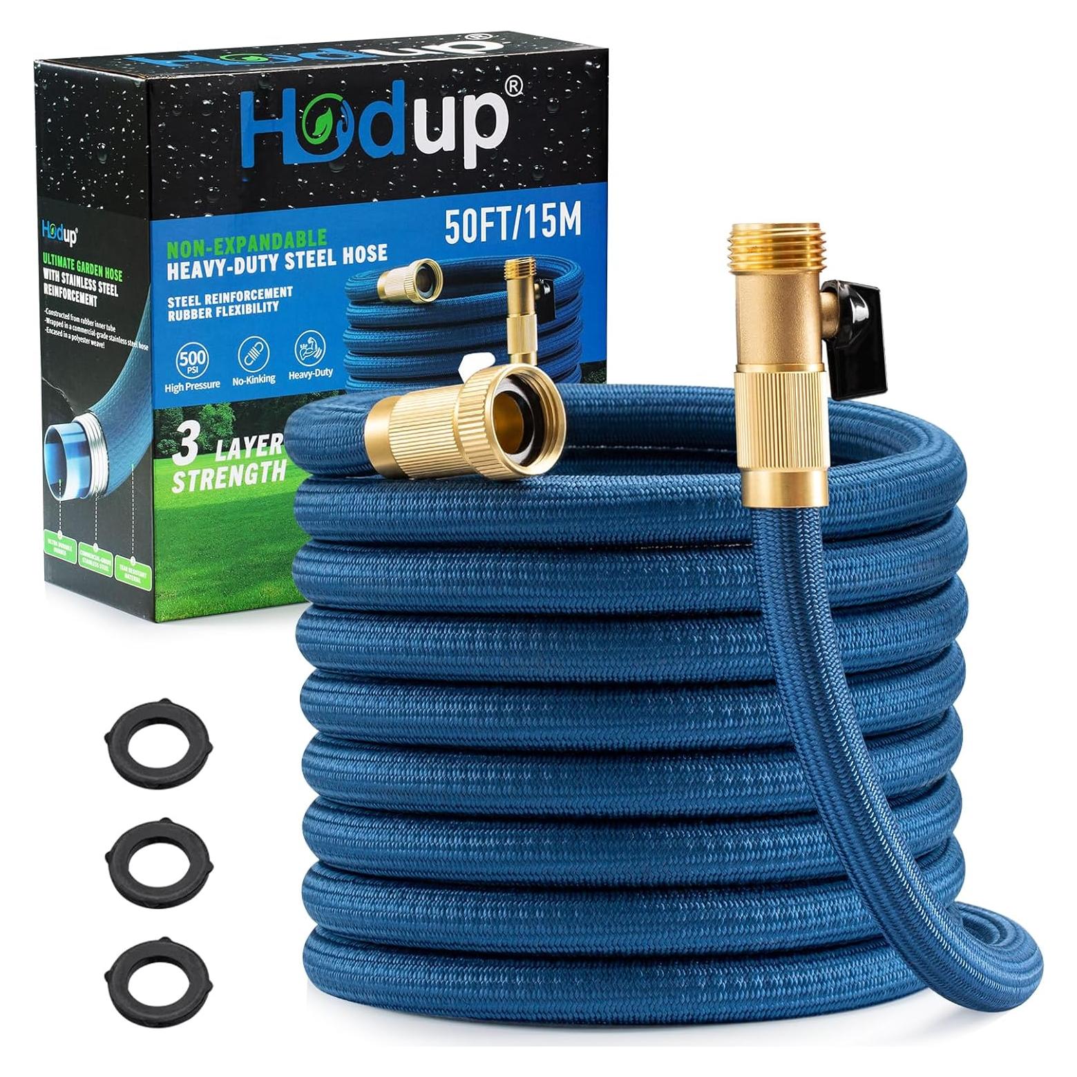 Manguera de Jardín HODUP 15,24 m Acero Inoxidable Azul