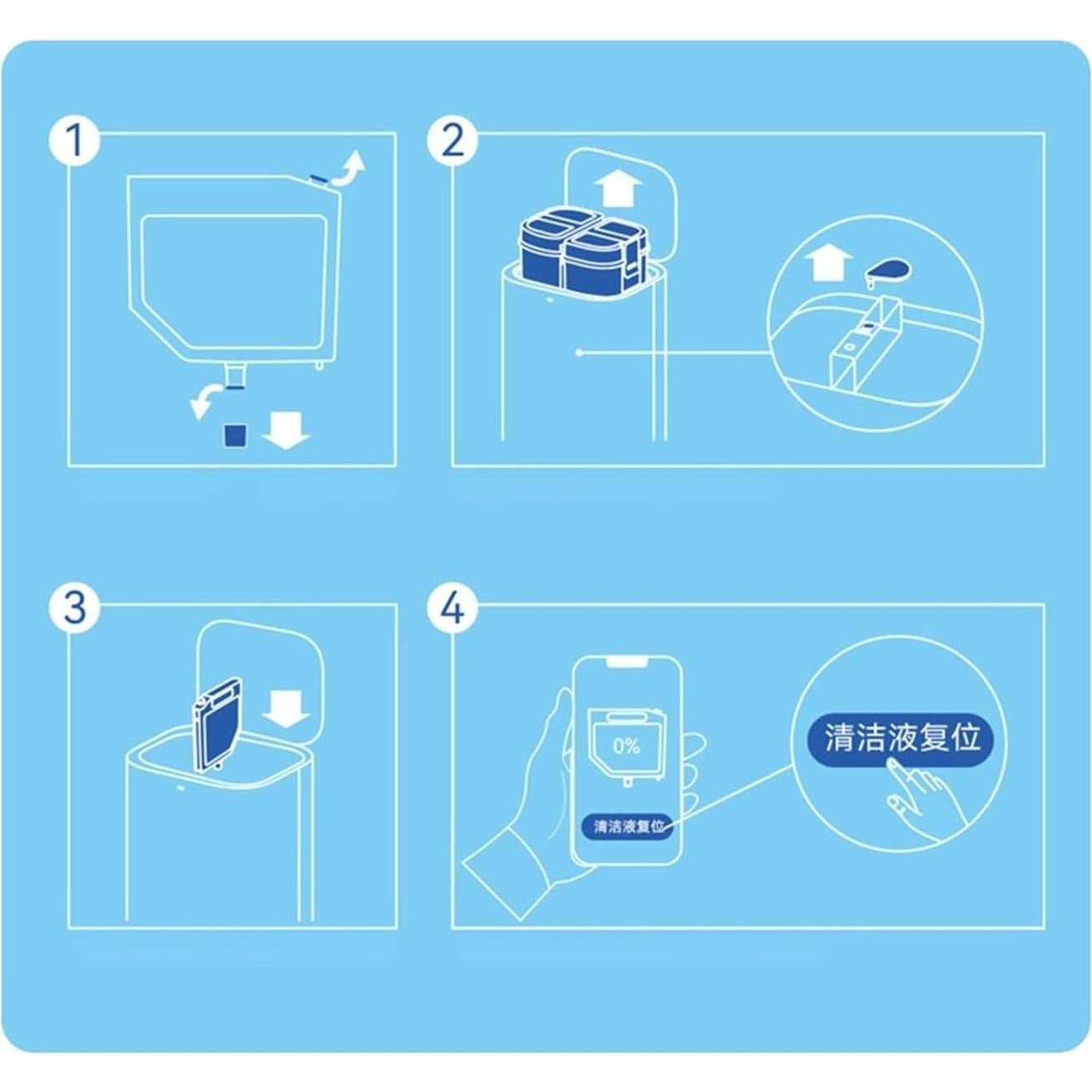 Líquido de limpieza 300ml para aspiradoras Xiaomi y Dreame