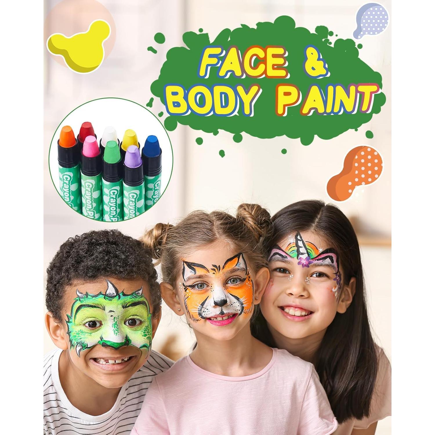 Kit de Pintura Facial Lictin 12 Colores Arcoíris - No Tóxico