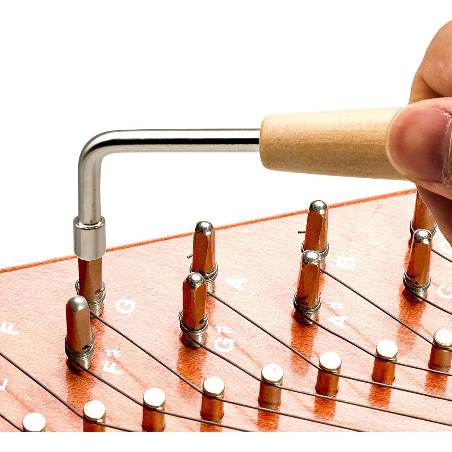 Kit de Afinación 16 Clavijas + Martillo Cuello de Ganso