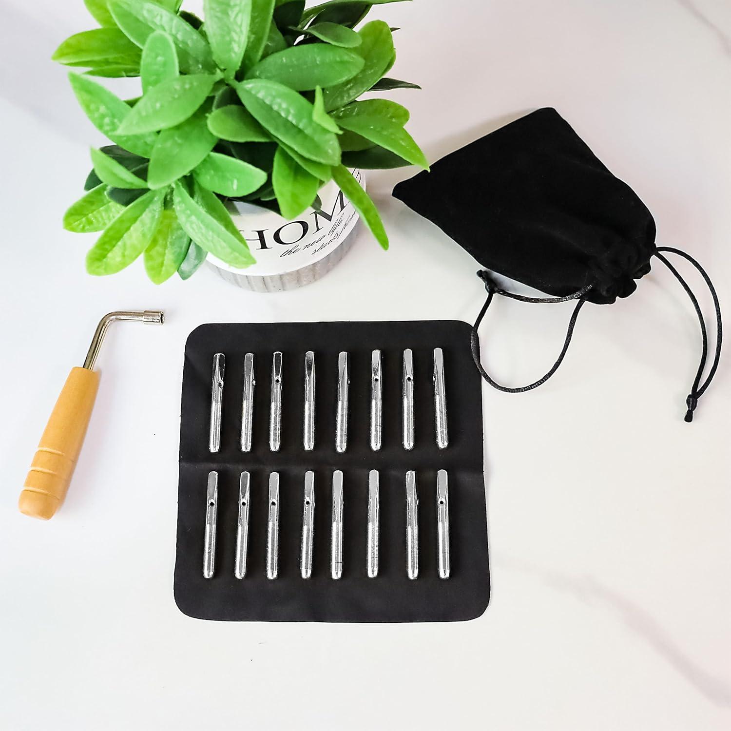 Kit de Afinación 16 Clavijas + Martillo Cuello de Ganso