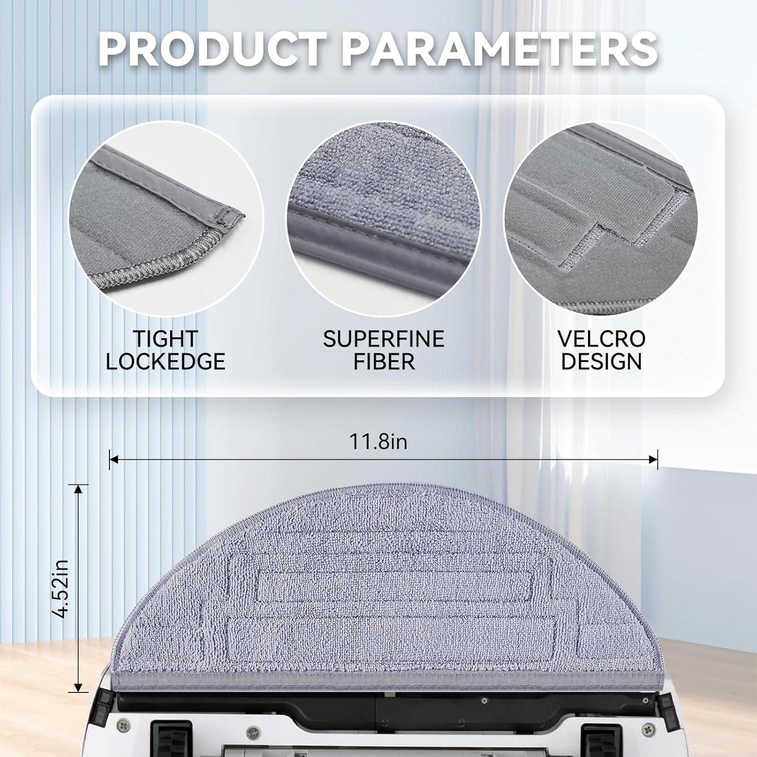 Paños de Microfibra para Aspiradora Roborock S8 Pro Ultra - 8 Pzs