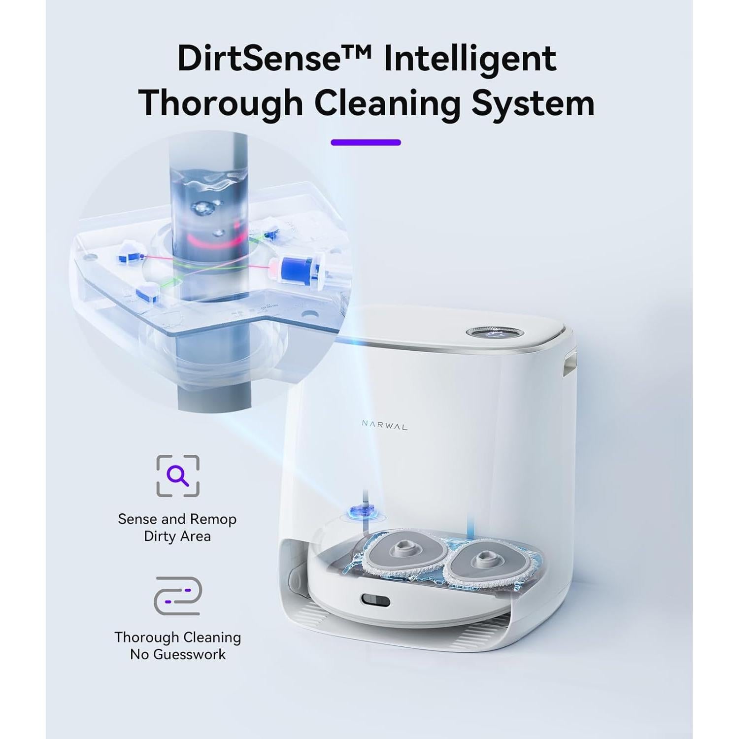 Robot Trapeador y Aspiradora NARWAL J3 Blanco 17.24 kg