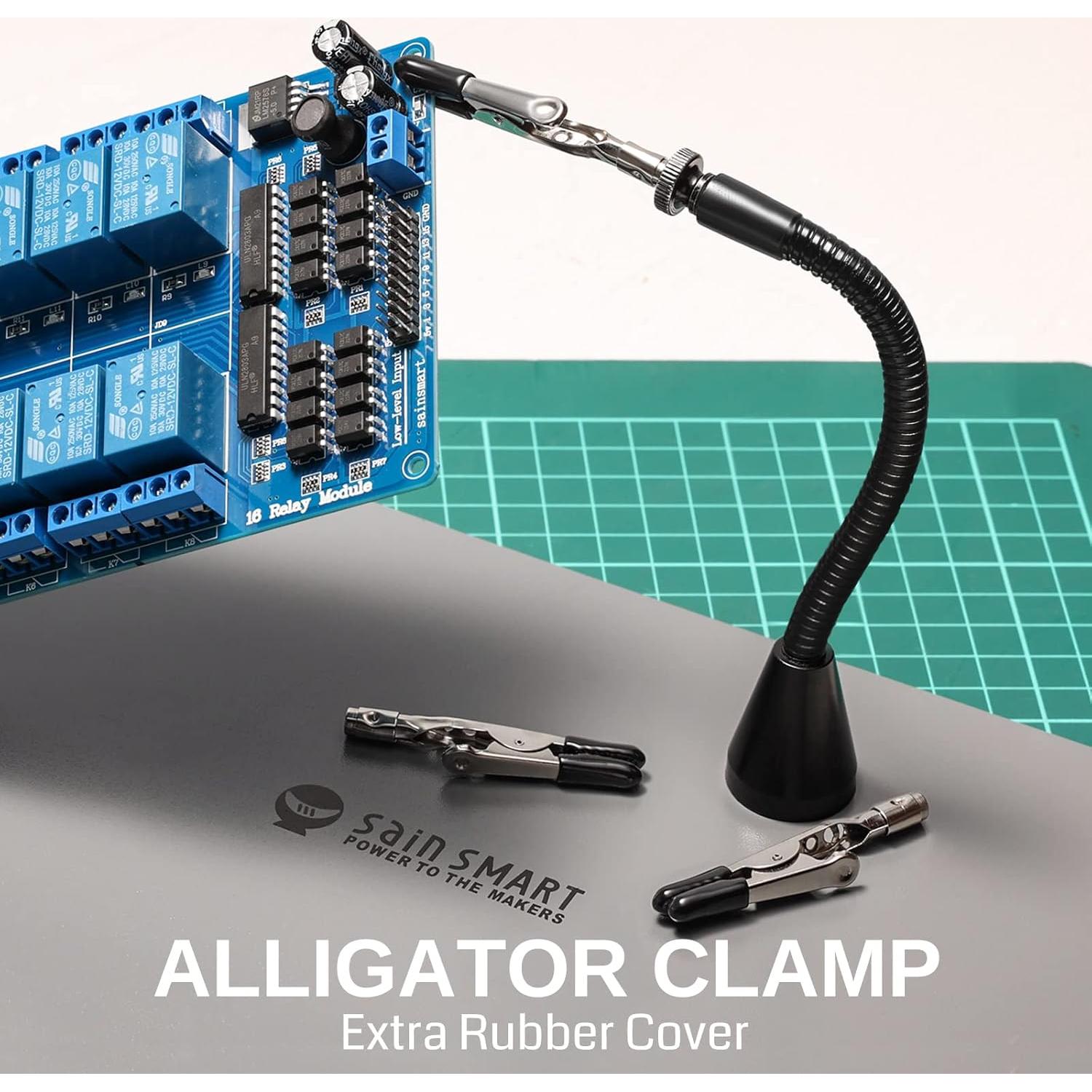 Estación de Soldadura SainSmart con Lámpara LED 5X y Base Grande