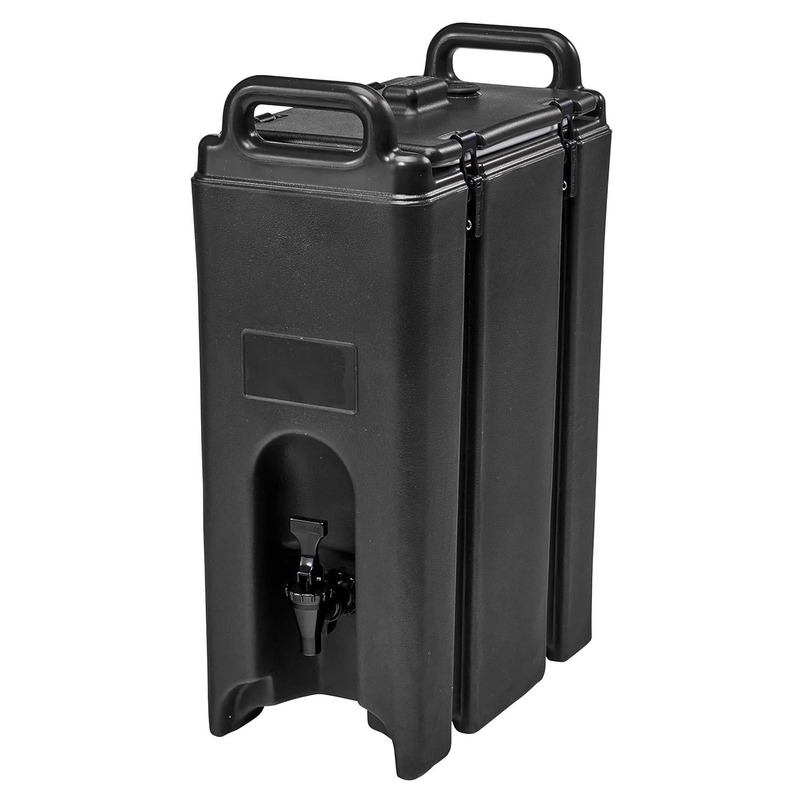 Camtainer Cambro 5 Galones Negro Aislado para Bebidas