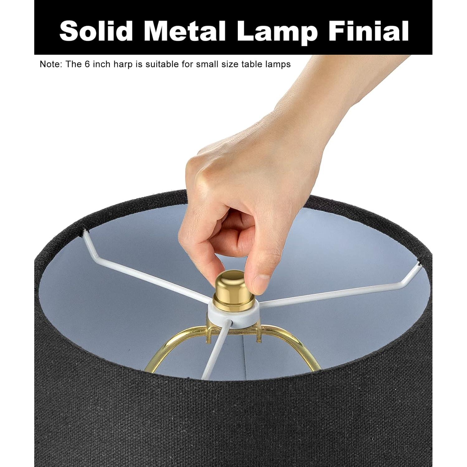 Arpa de lámpara Qc 15 cm 2 juegos con remate y montura