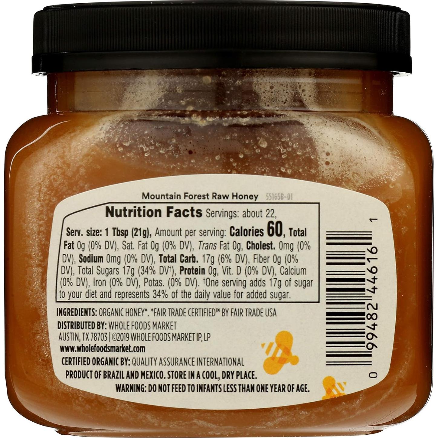 Miel Cruda Orgánica 365 Whole Foods 453.6g Sostenible