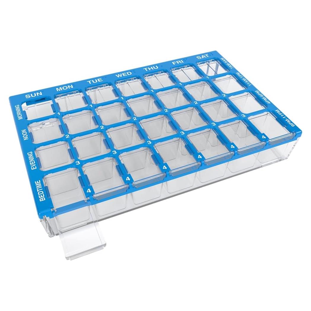 Organizador de Pastillas Ezy Dose Semanal 7 Días Azul