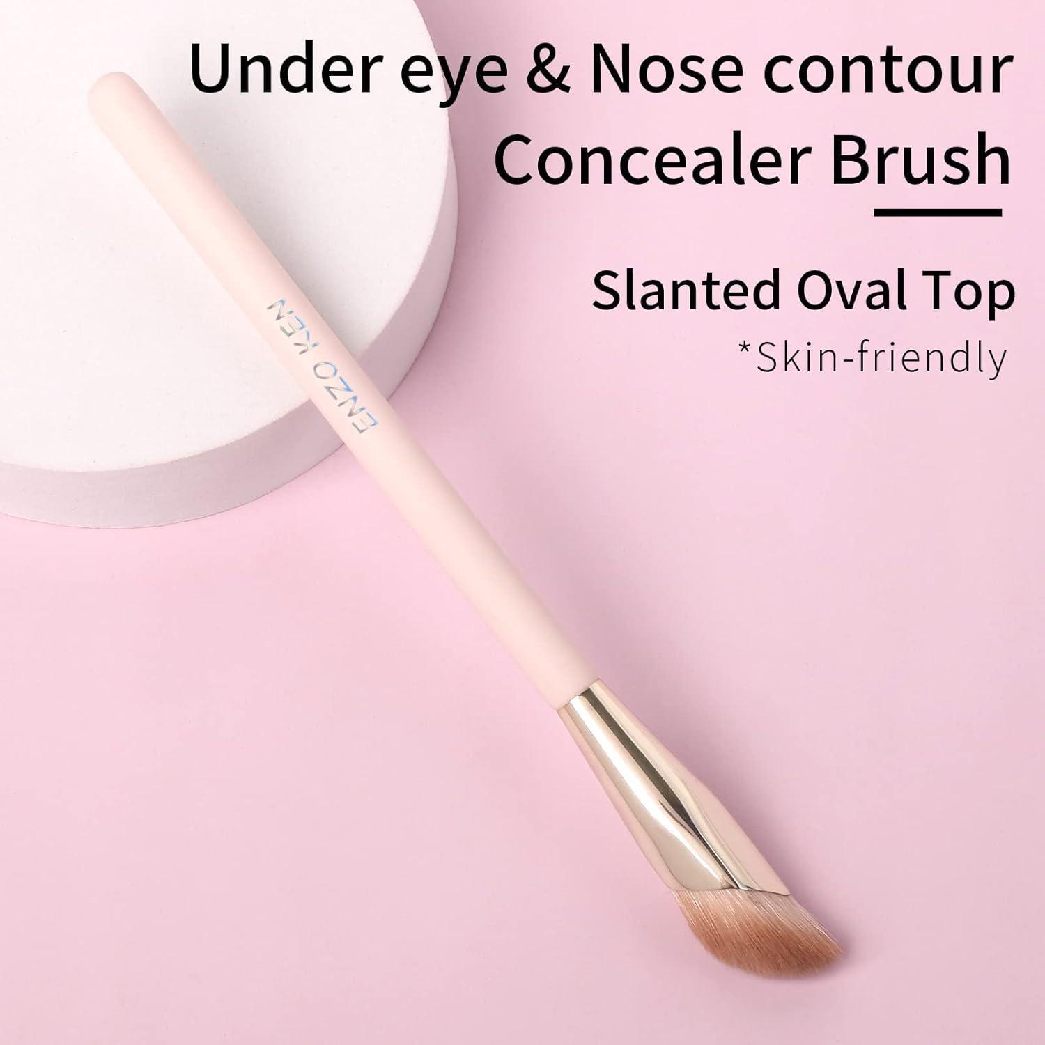 Brocha de Corrector Angulada ENZO KEN Rosa 11M