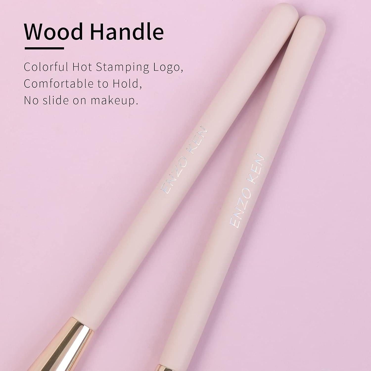 Brocha de Corrector Angulada ENZO KEN Rosa 11M