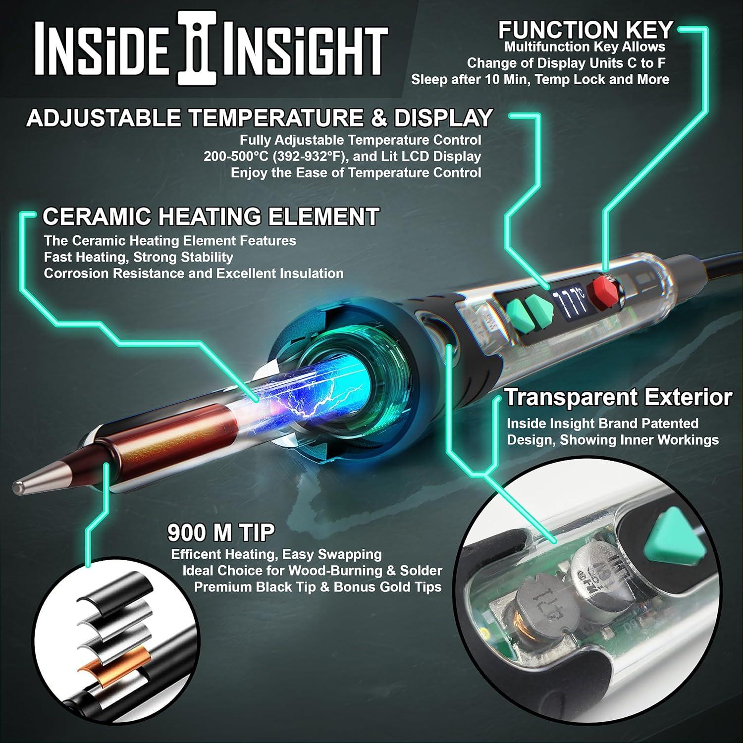 Kit de Soldador y Quemador de Madera Inside Insight 200-500°C