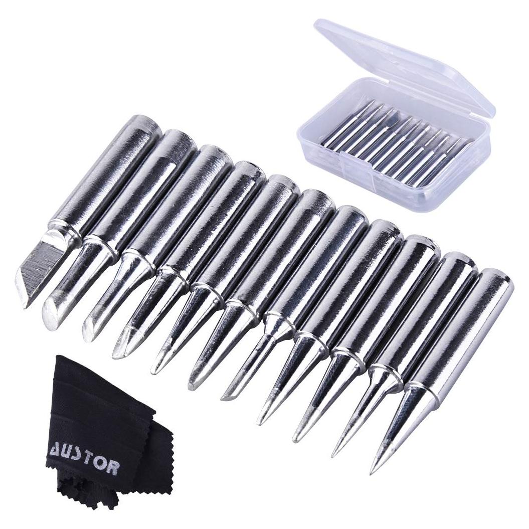 AUSTOR Kit 11 Puntas Soldador 900M-T + Paño Limpieza